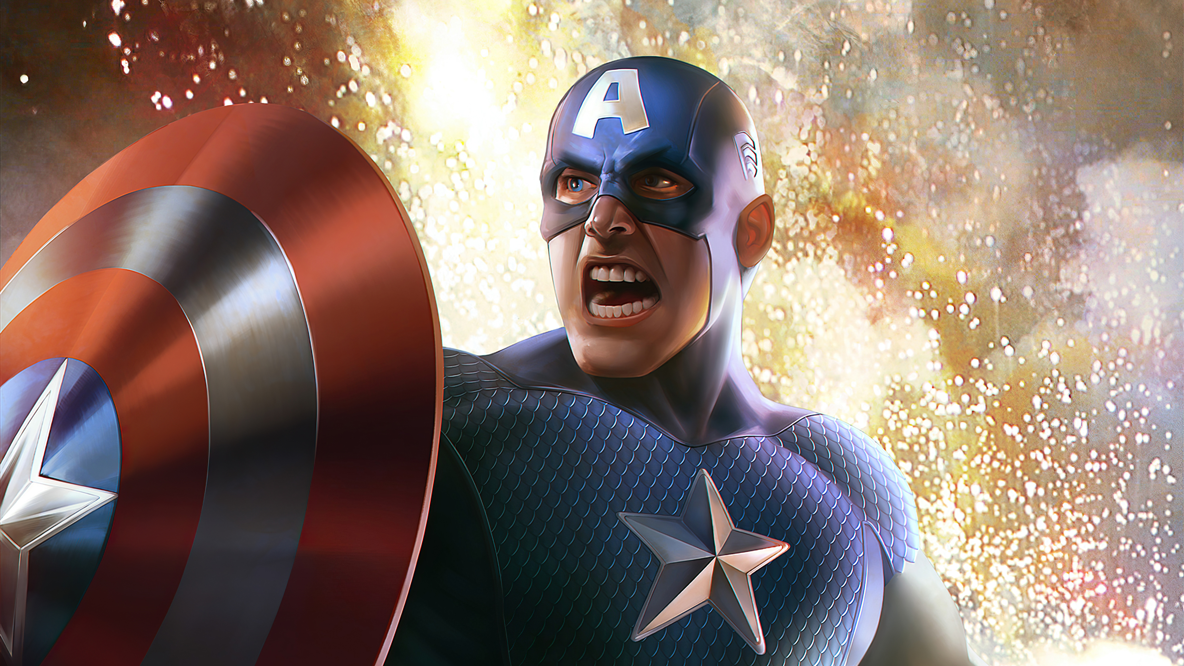 Captain America Artwork 4K HD Wallpaper
