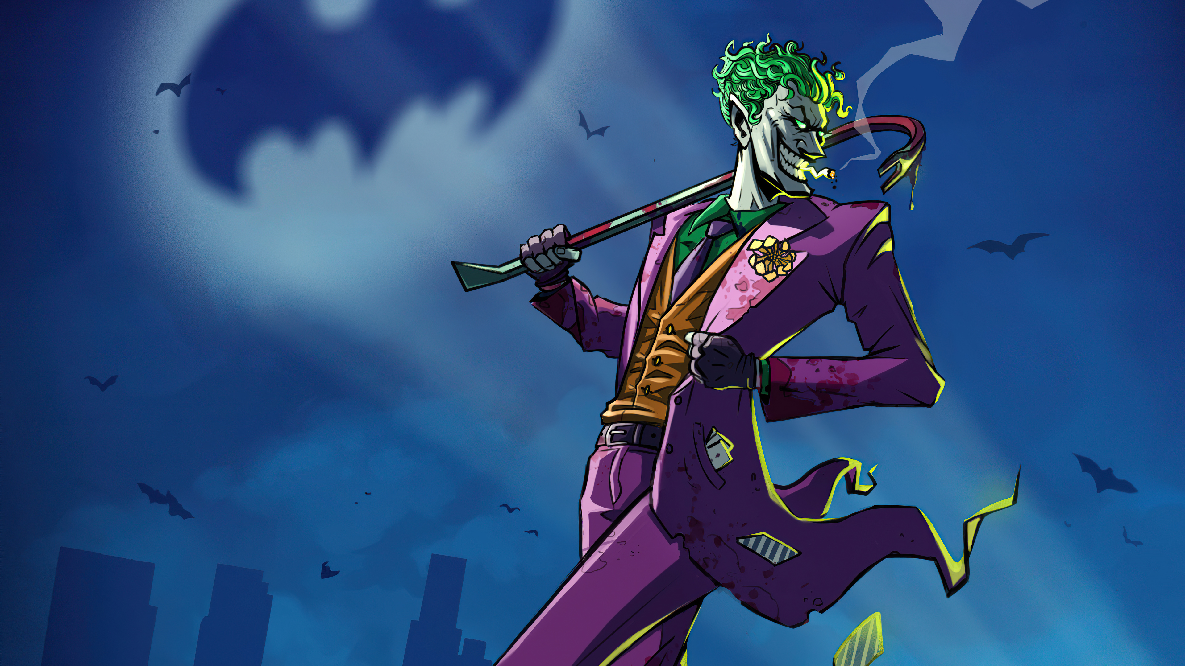 The Joker from Batman artwork HD Wallpaper