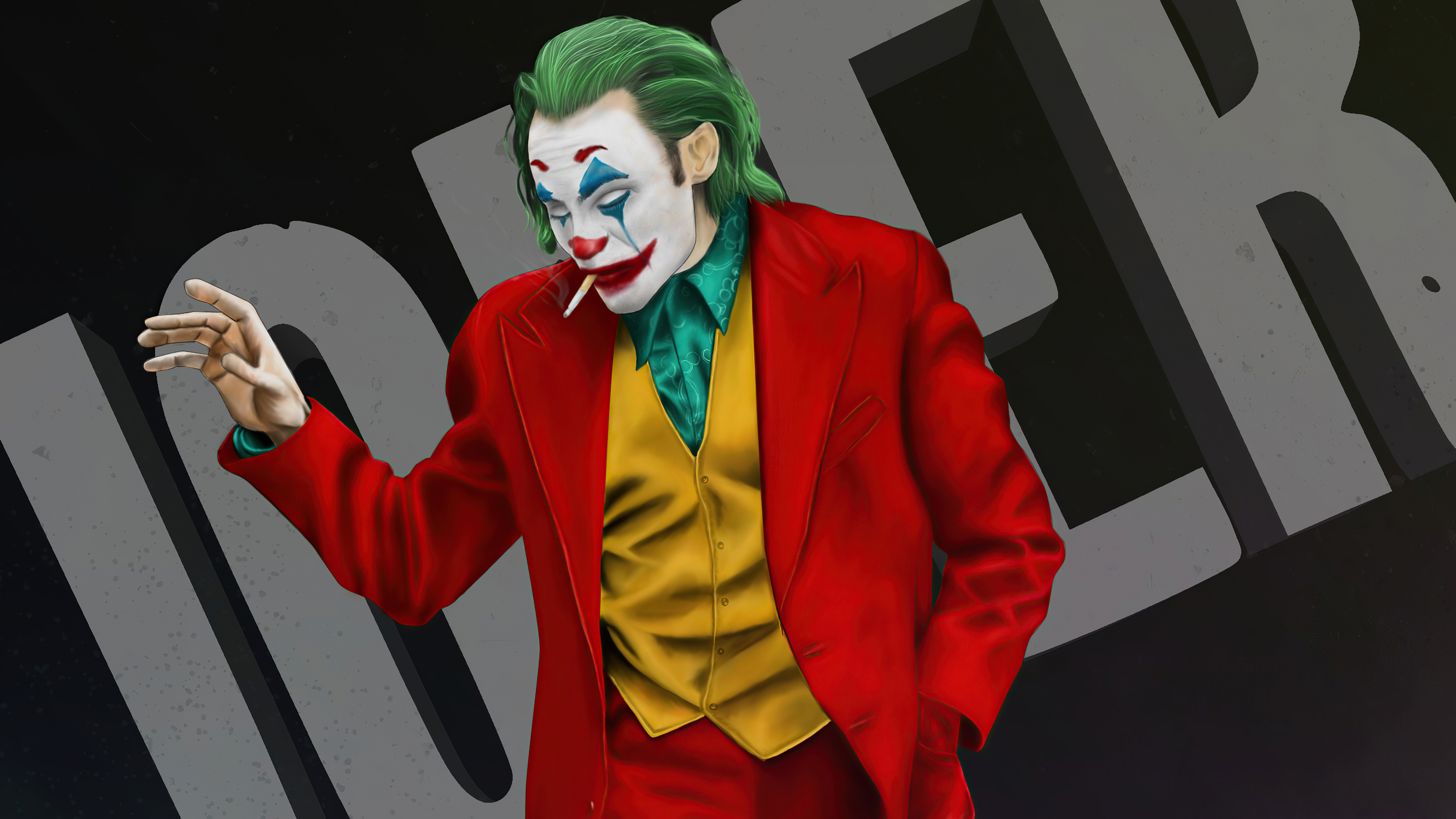 Joker artwork 4K HD Wallpaper