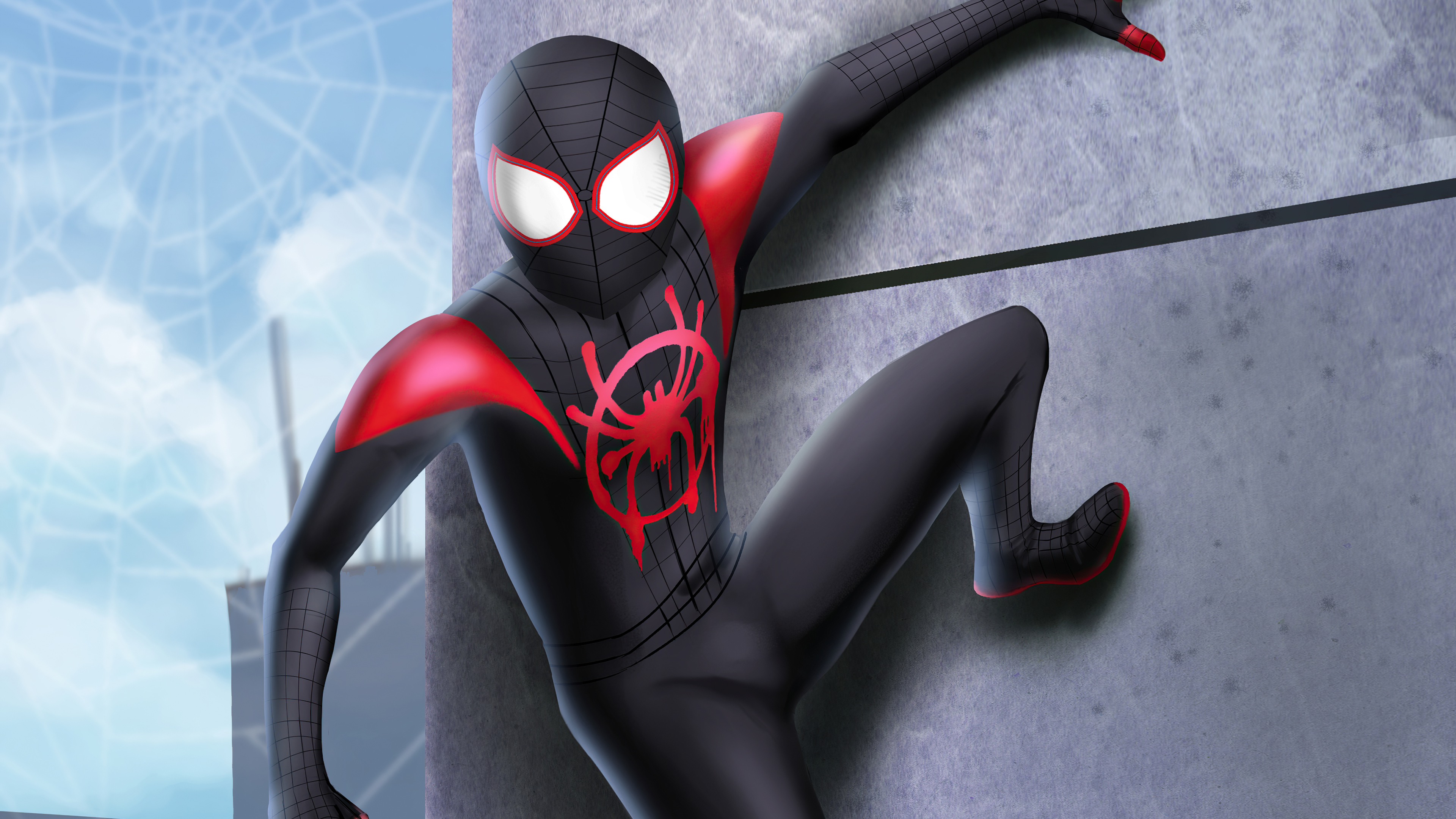 Miles Morales Spider-Man artwork HD Wallpaper