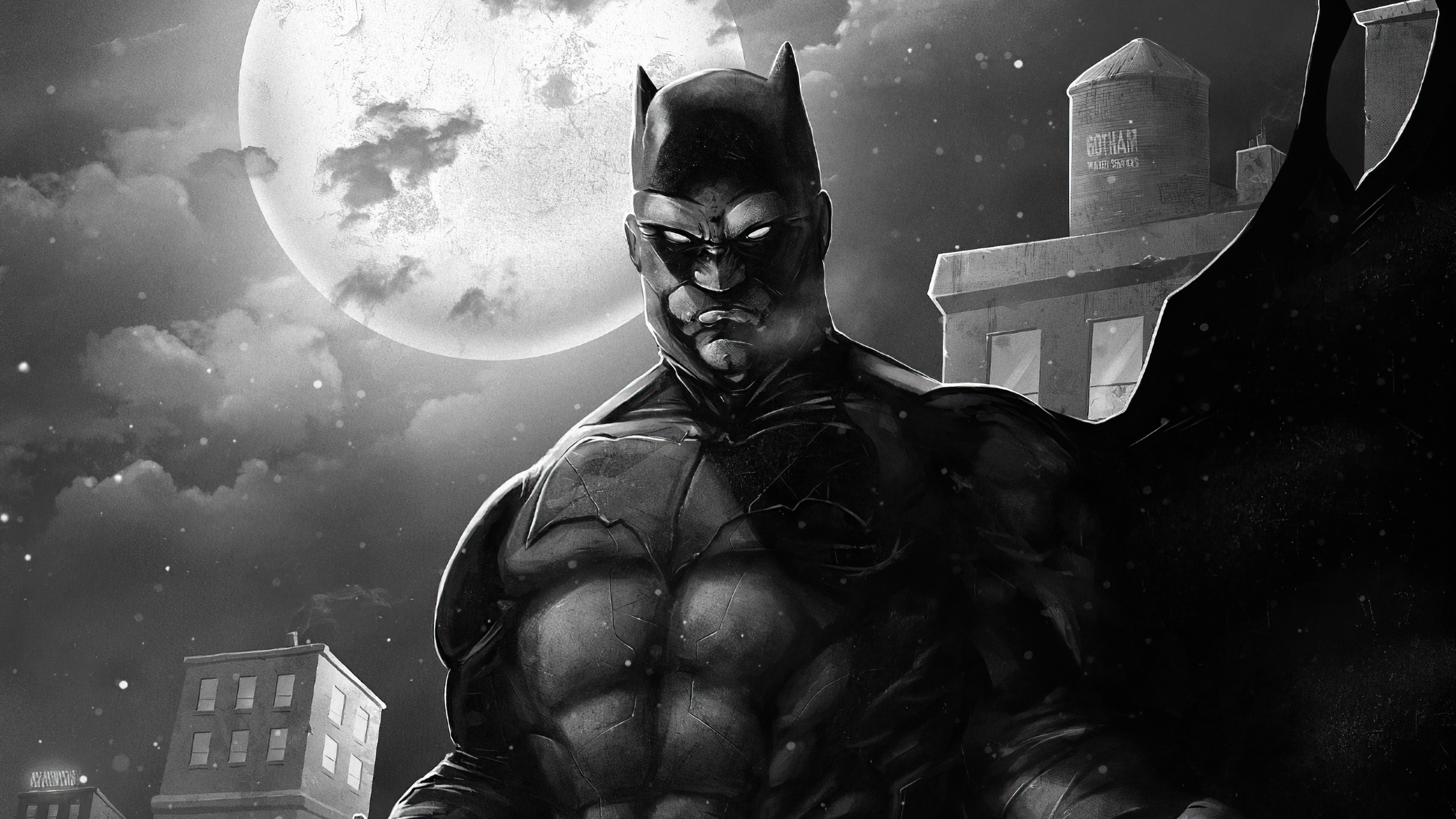 Batman in Gotham City at Night HD Wallpaper