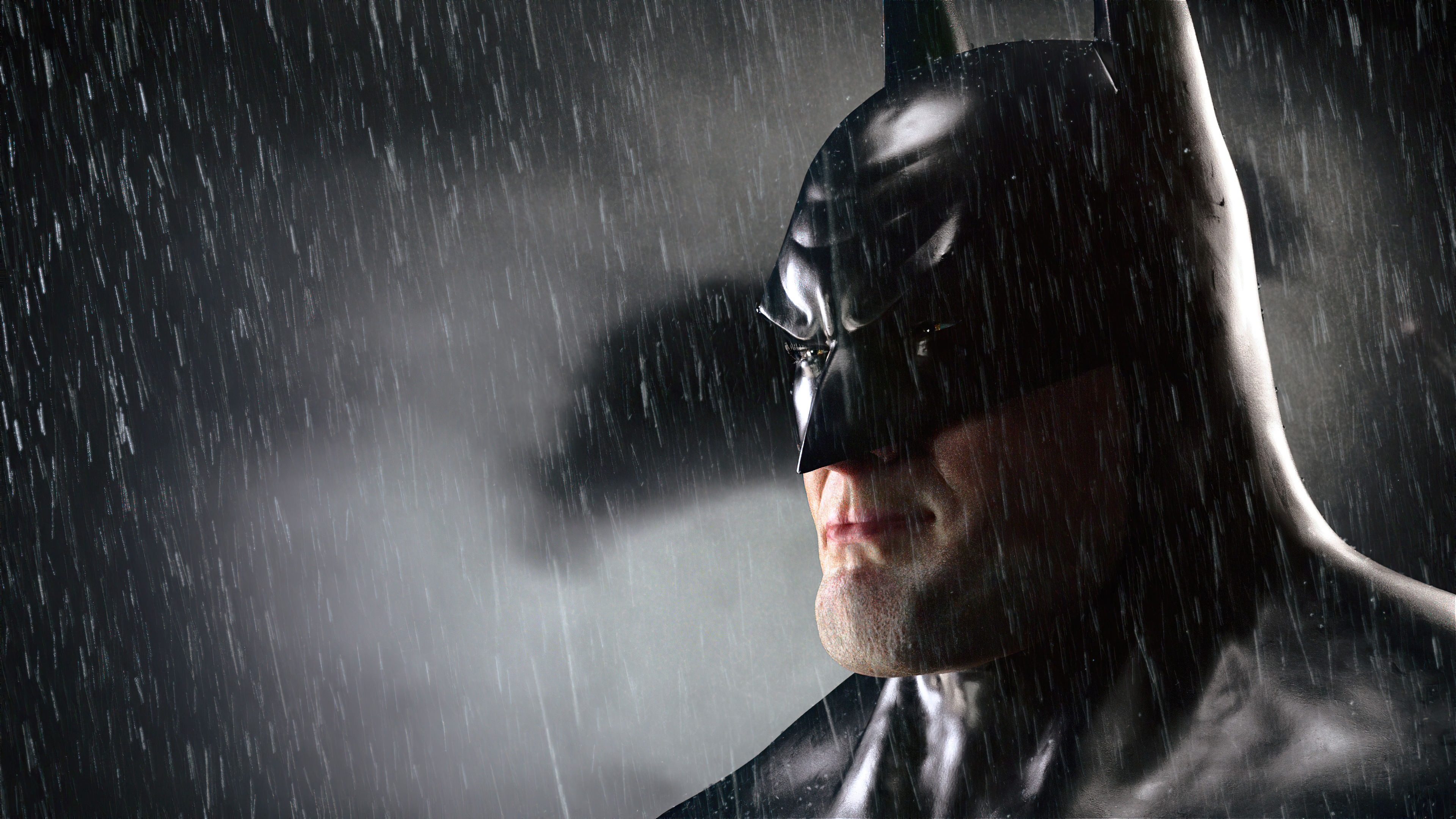 Batman in the rain 4K HD Wallpaper