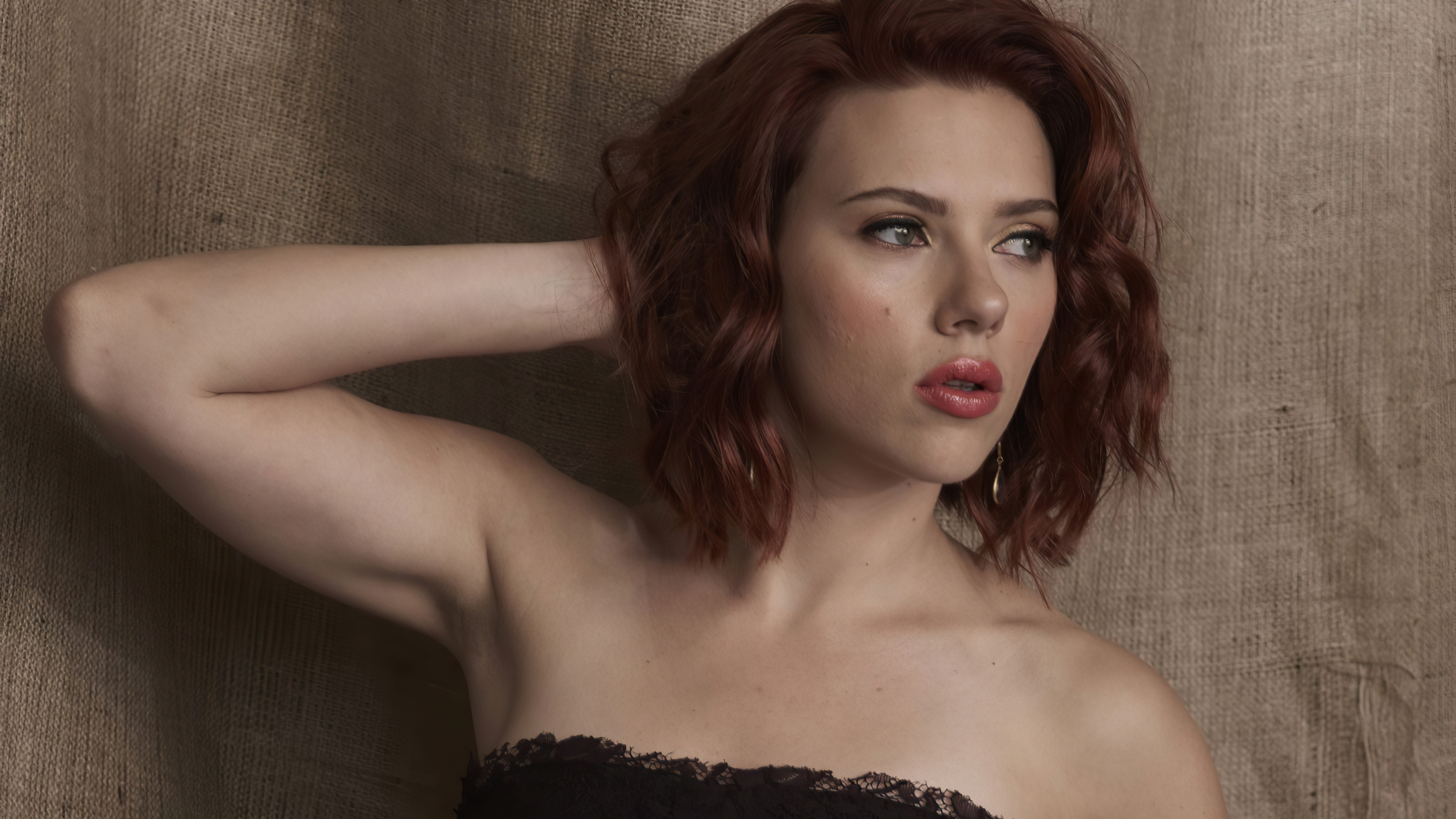 Scarlett Johansson 4K photoshoot HD Wallpaper