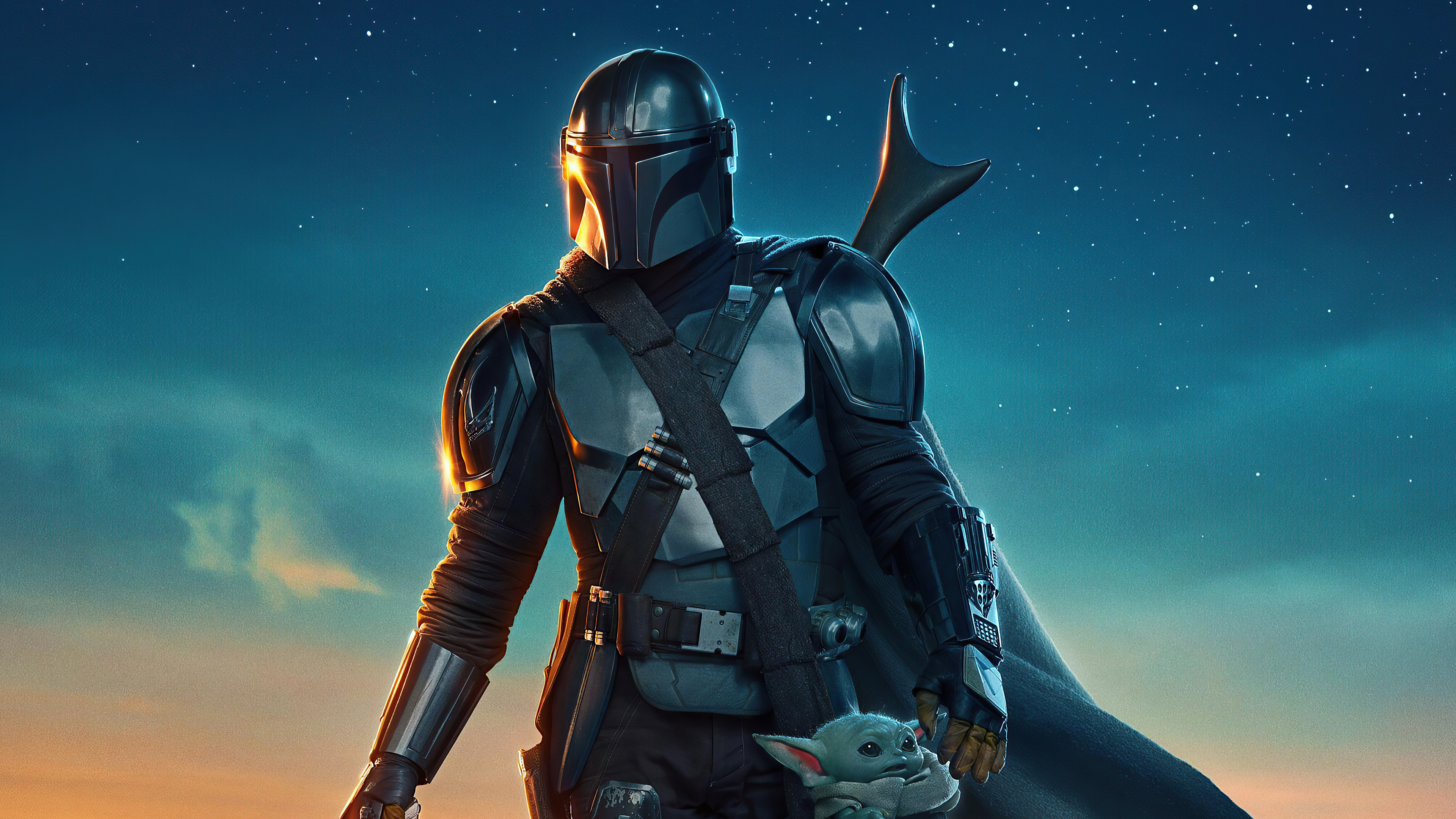 The Mandalorian and Grogu from Star Wars HD Wallpaper