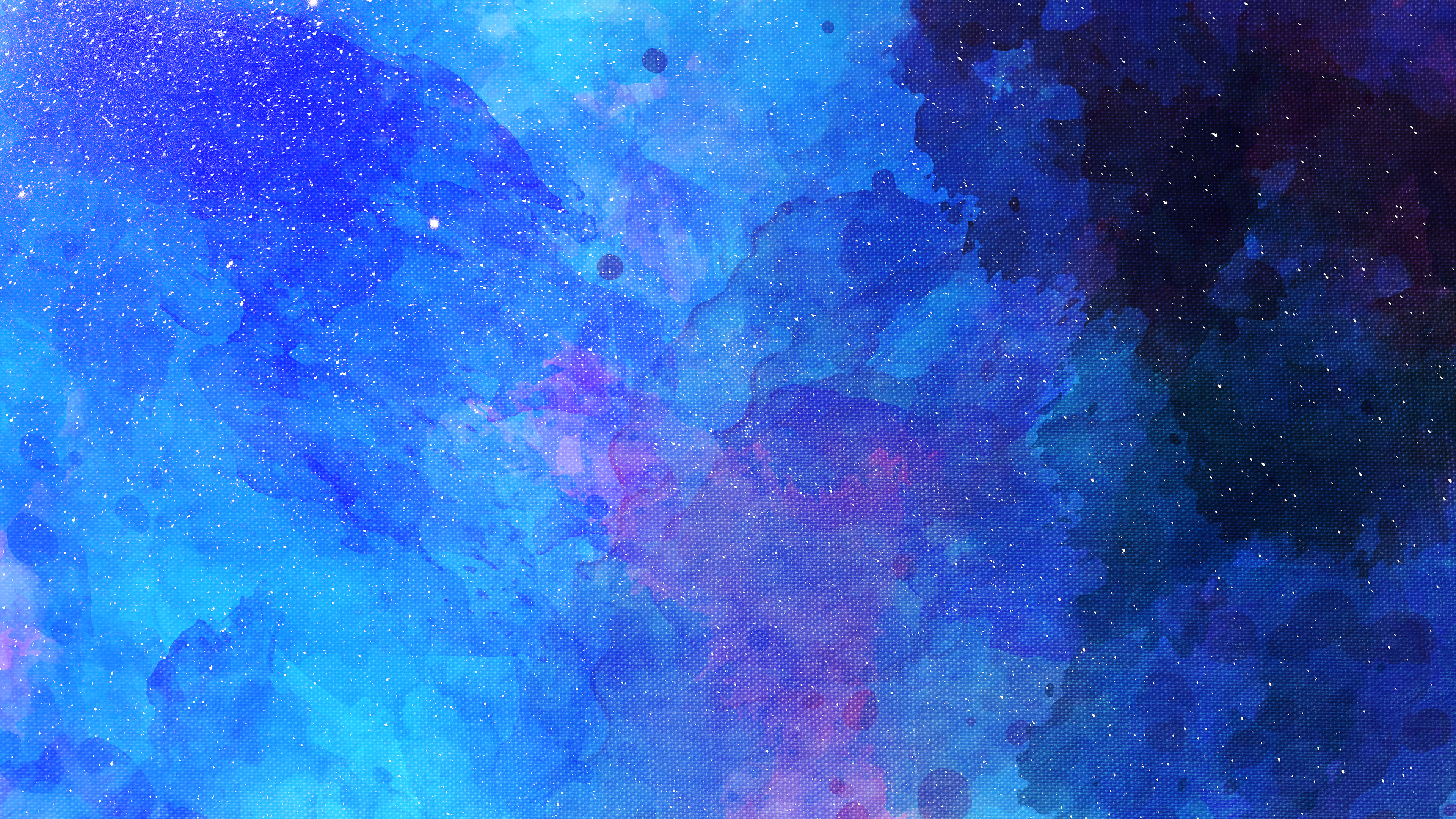 Abstract blue and purple watercolor with stars 4K HD Wallpaper
