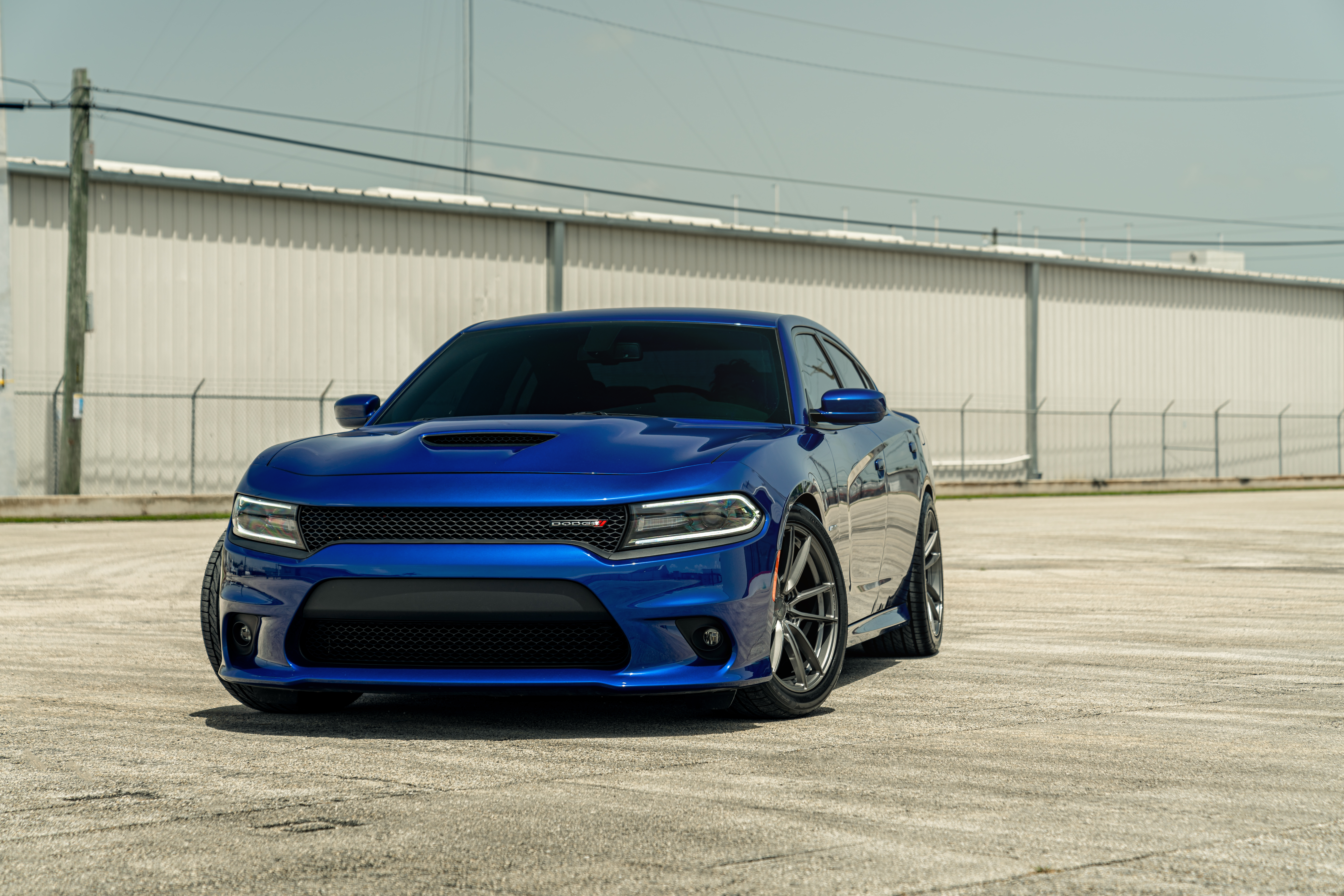 Blue Dodge Charger SRT Hellcat Widebody HD Wallpaper
