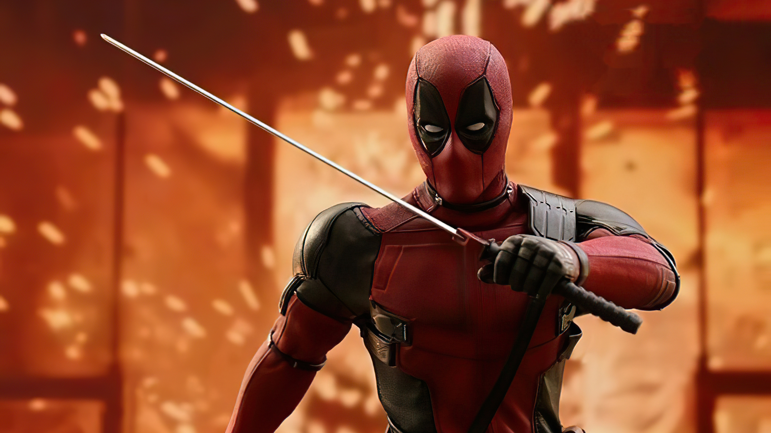 Deadpool holding a katana HD Wallpaper
