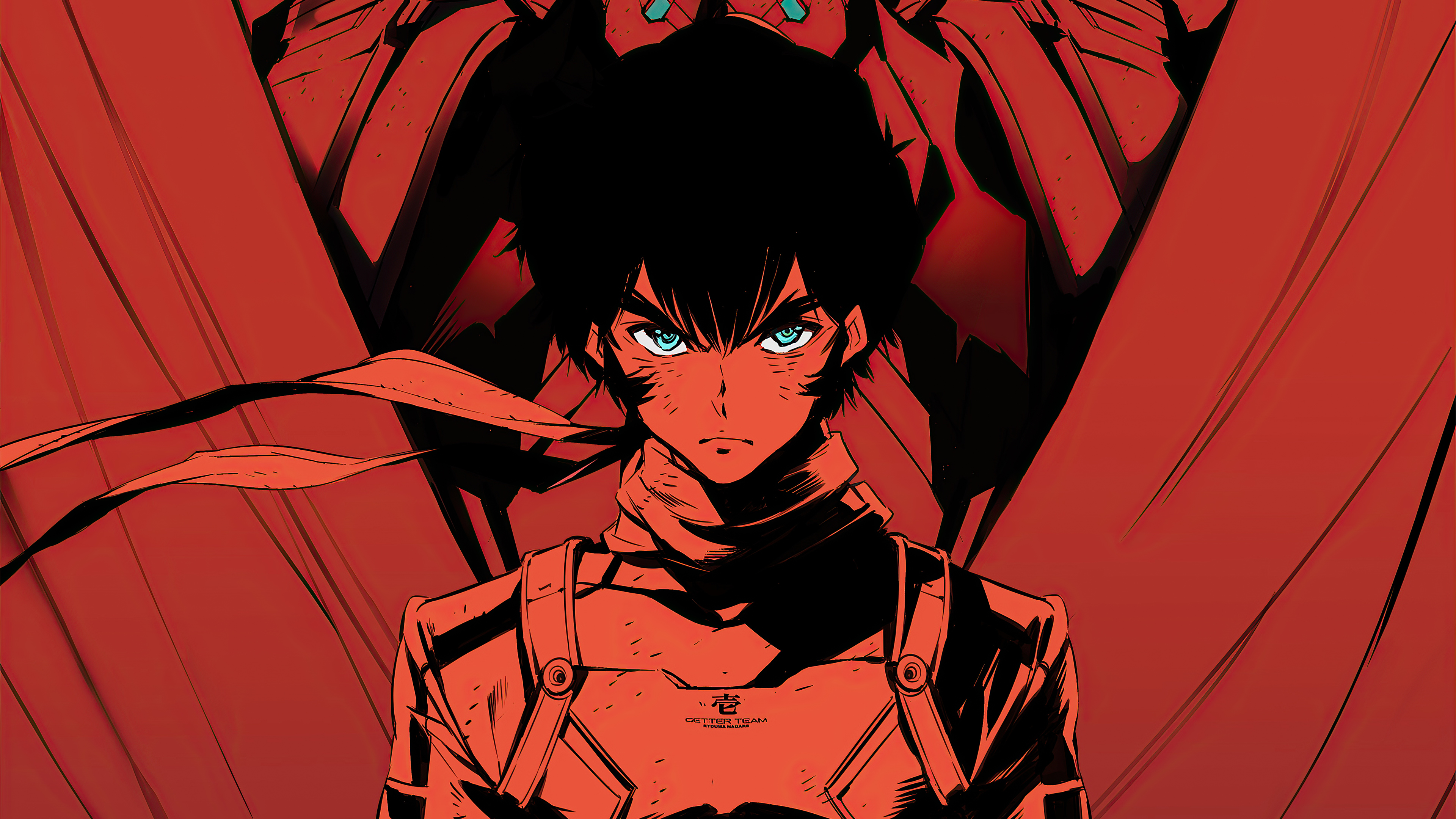 Anime character with blue eyes and black hair HD Wallpaper