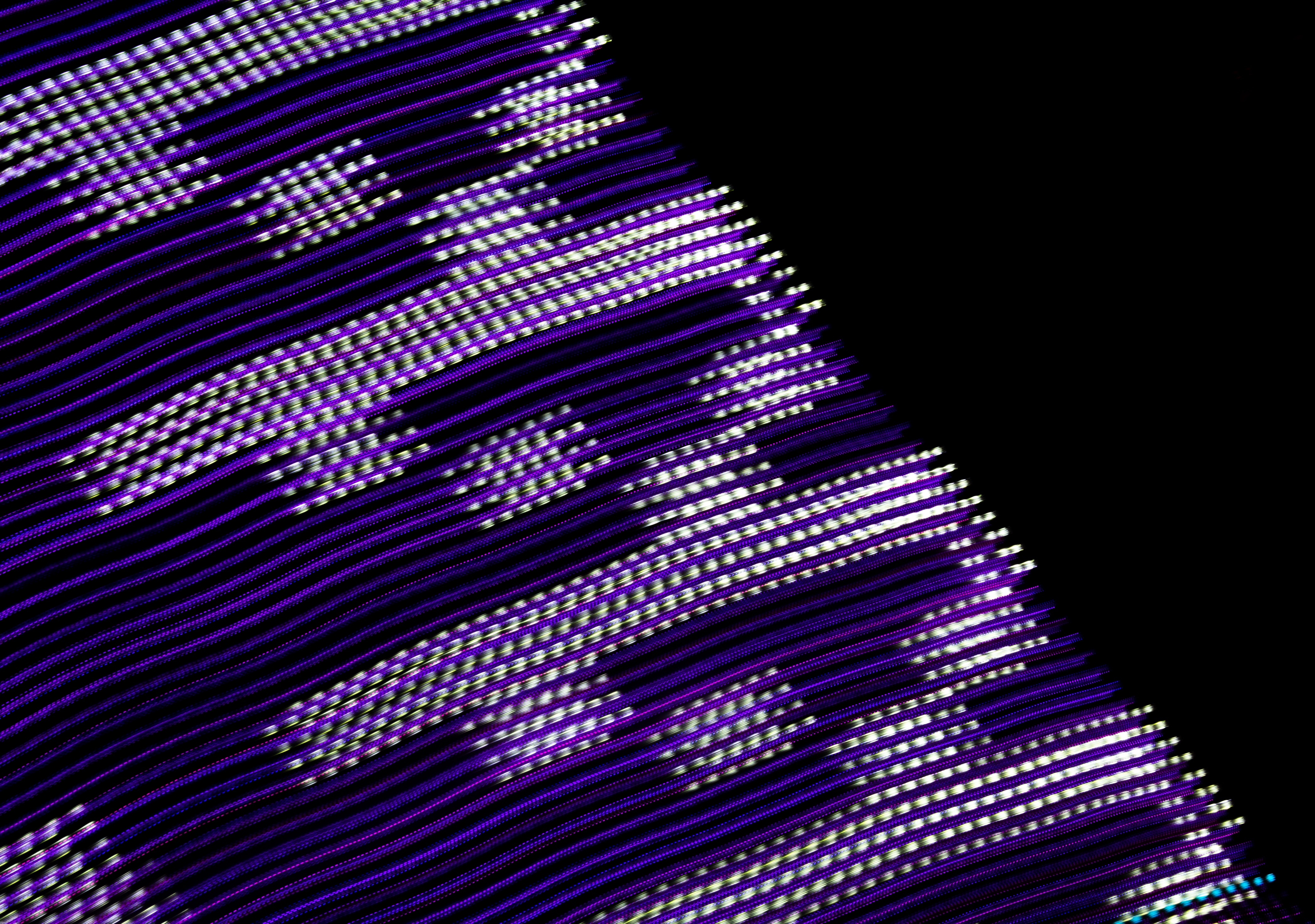 Abstract digital art with purple and white lights HD Wallpaper