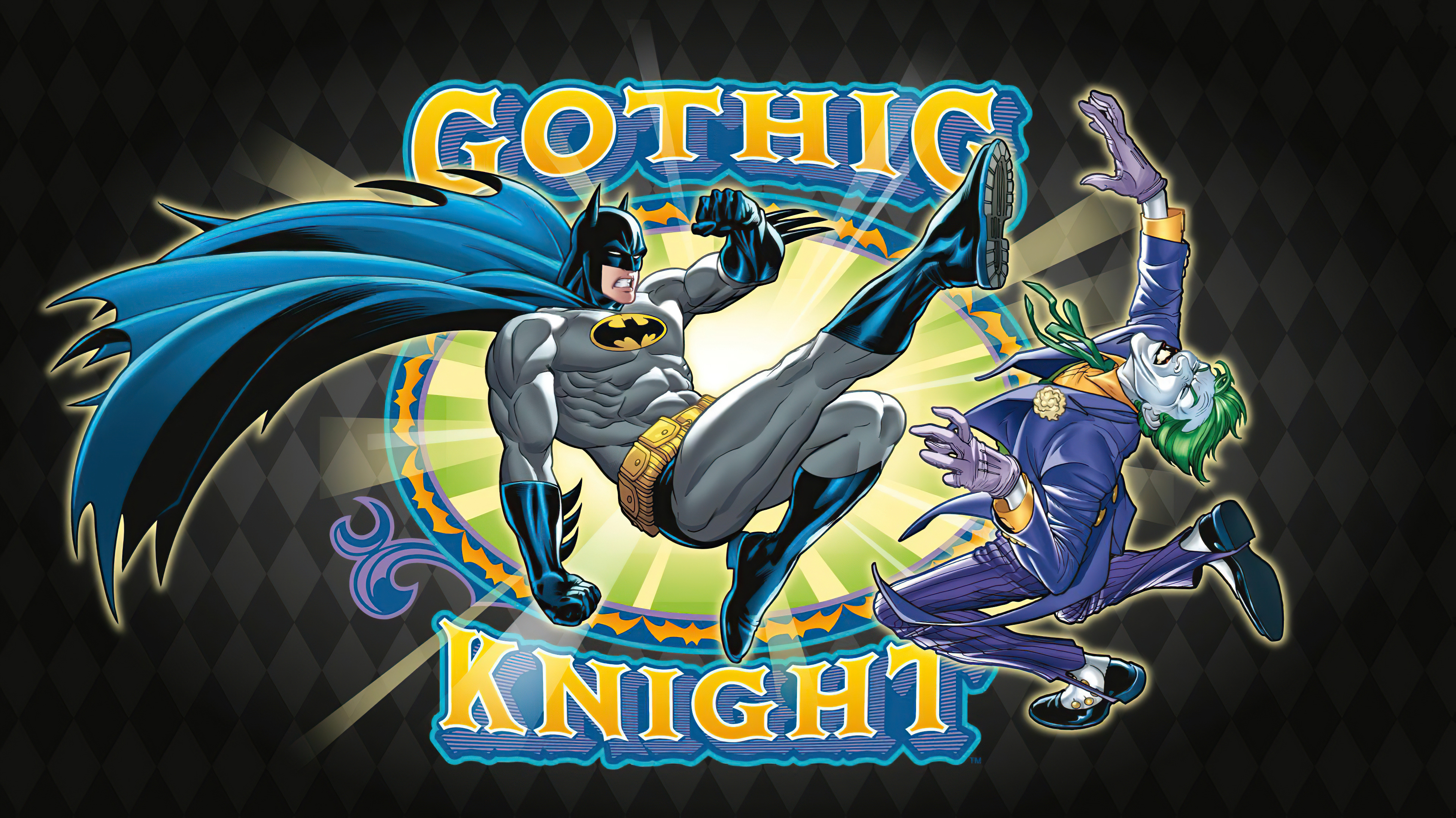 Batman and Joker from Gothic Knight 4K HD Wallpaper