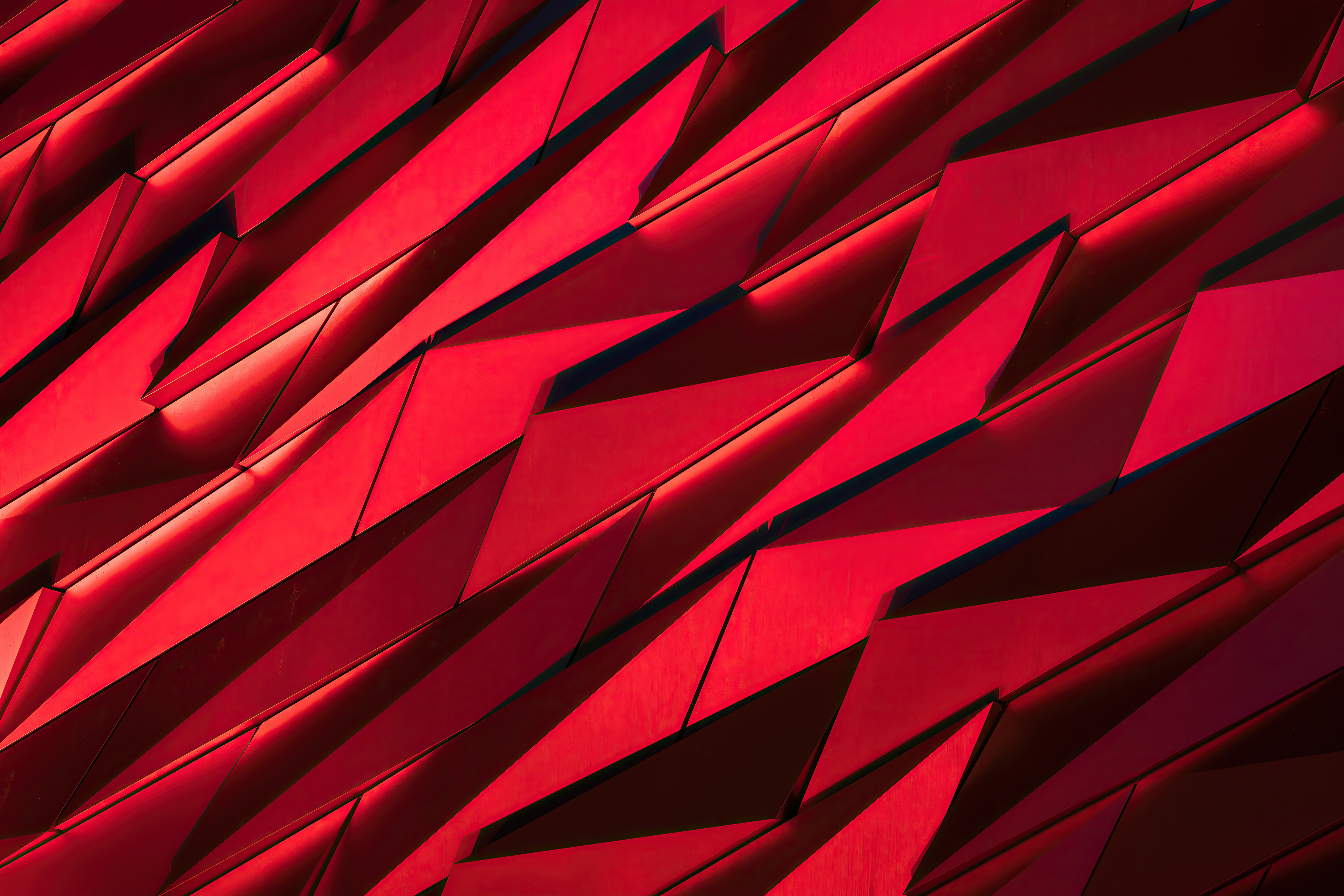 Abstract red geometric pattern HD Wallpaper