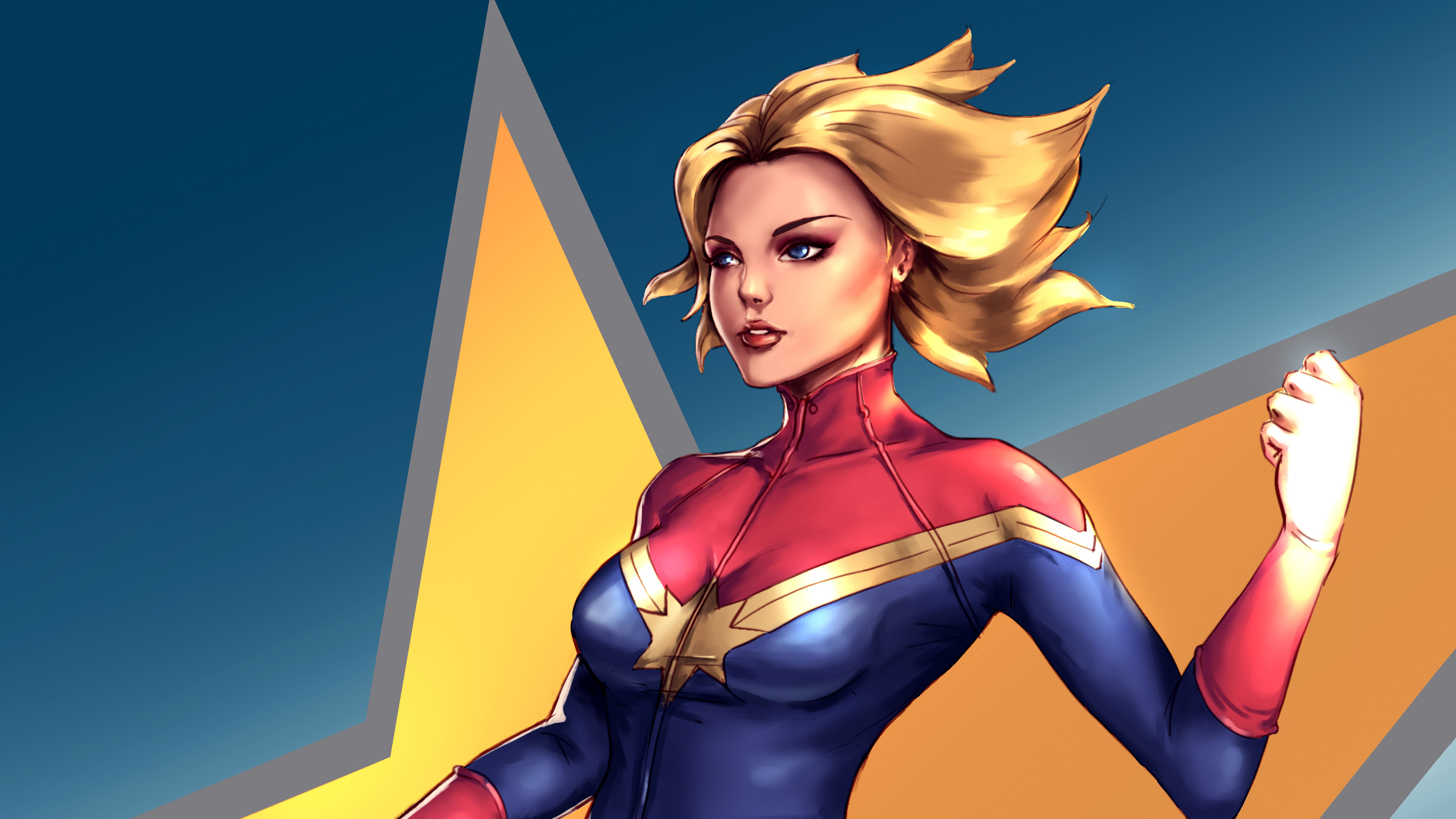 Captain Marvel artwork HD Wallpaper