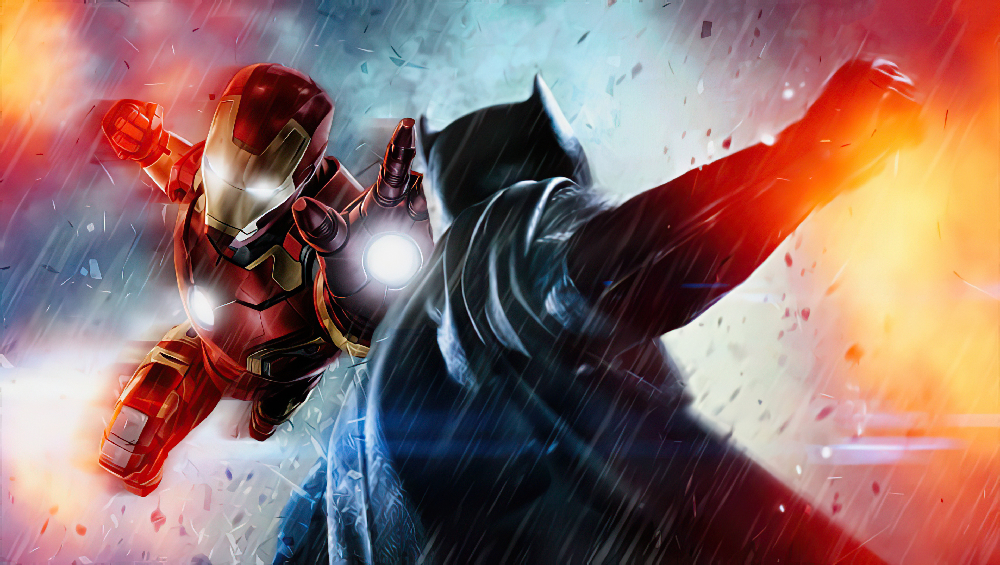 Iron Man vs Batman 4K Artwork HD Wallpaper