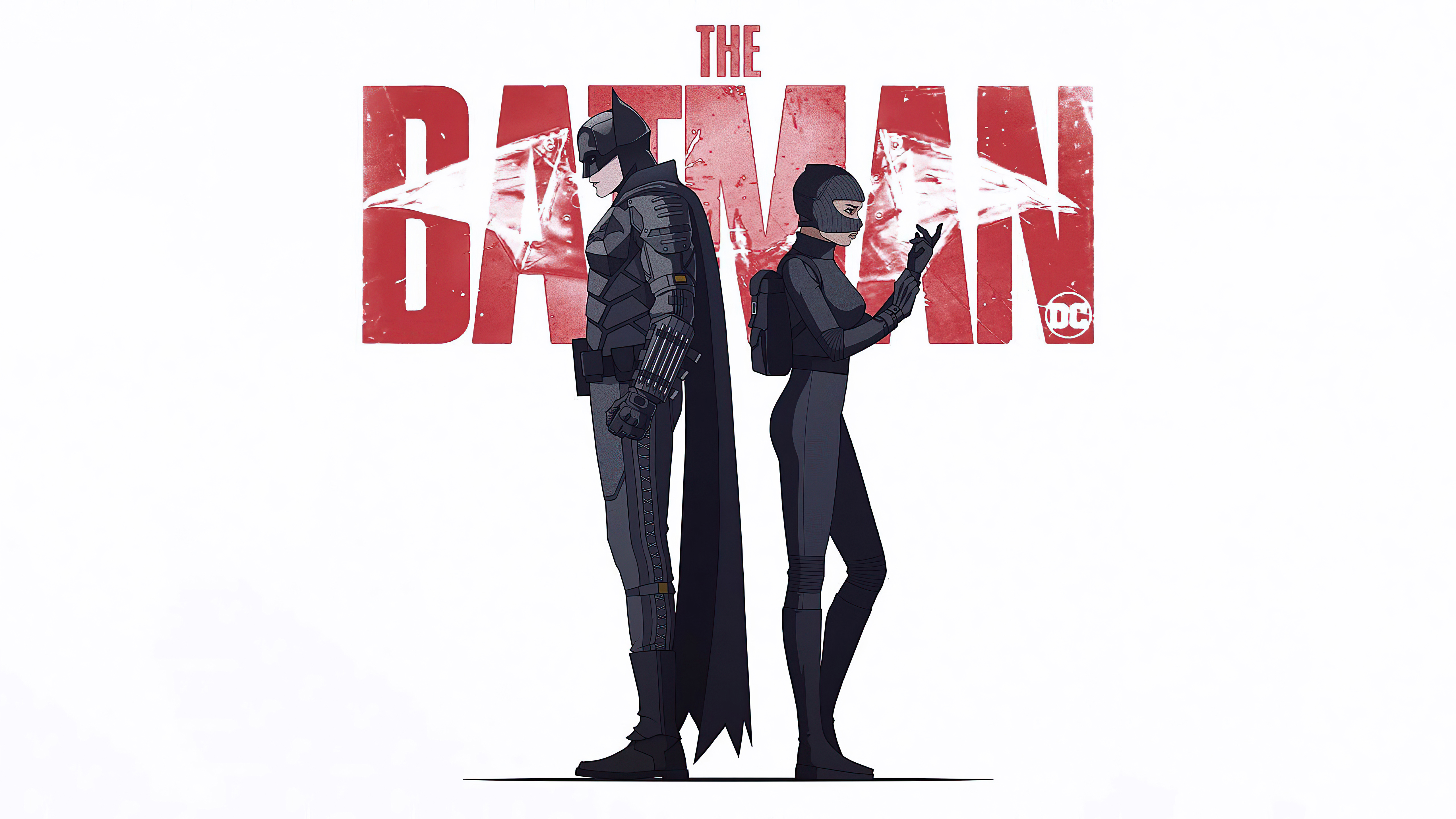 The Batman and Catwoman artwork HD Wallpaper