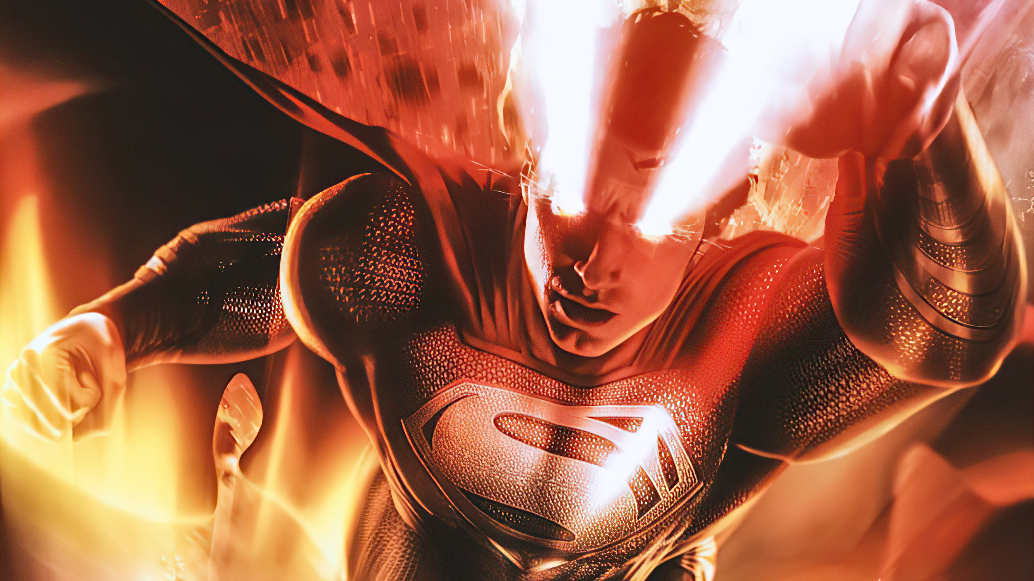 Superman from DC Comics with heat vision HD Wallpaper