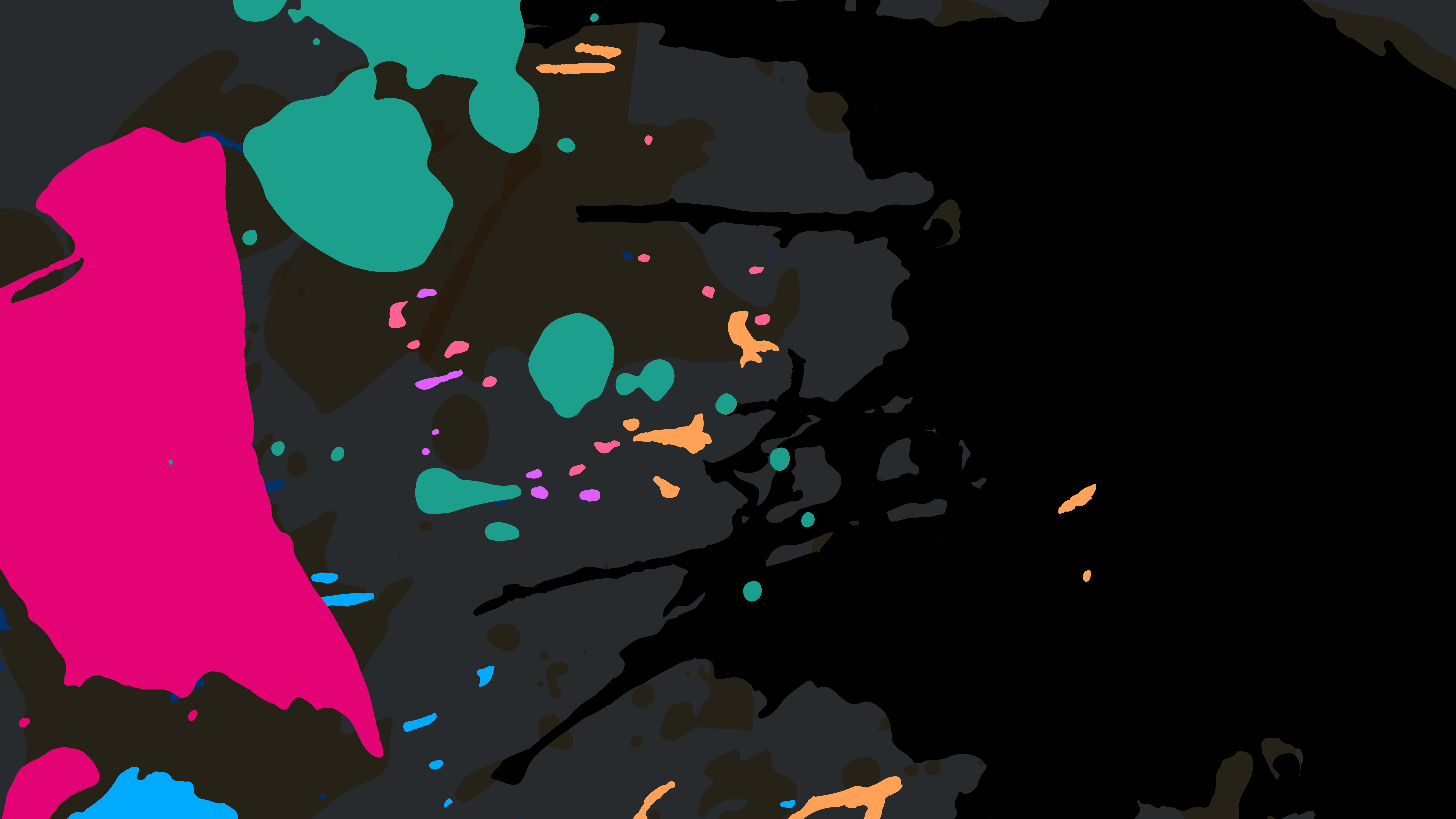 Abstract digital art with paint splatters HD Wallpaper