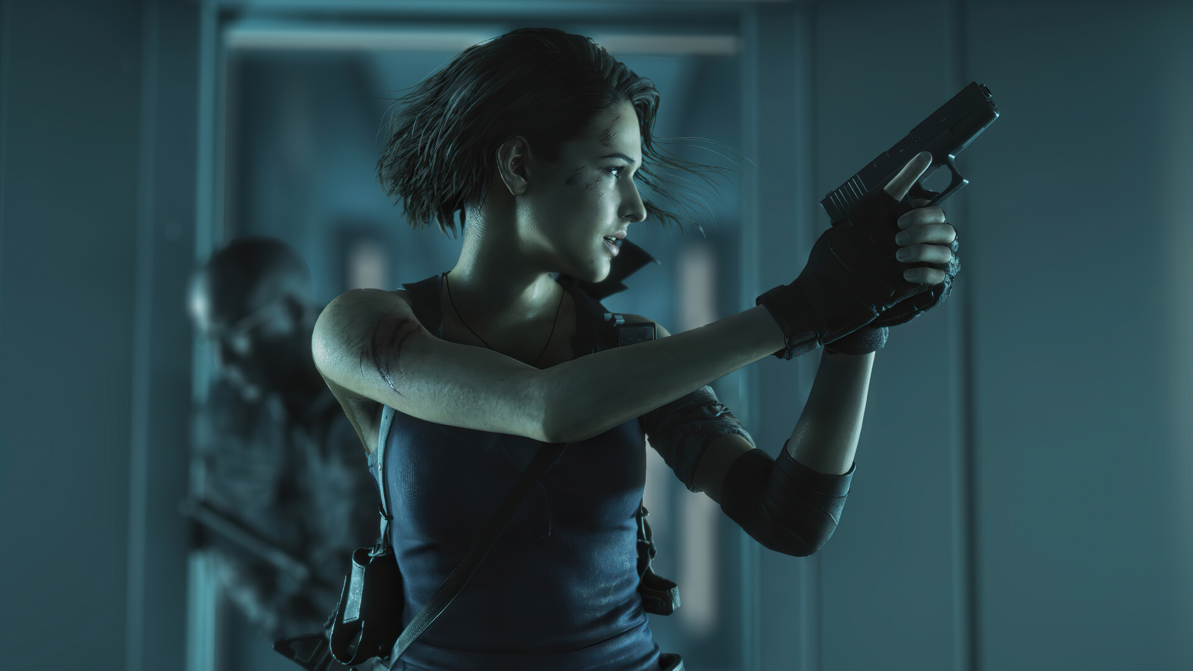 Jill Valentine from Resident Evil 3 holding a handgun HD Wallpaper