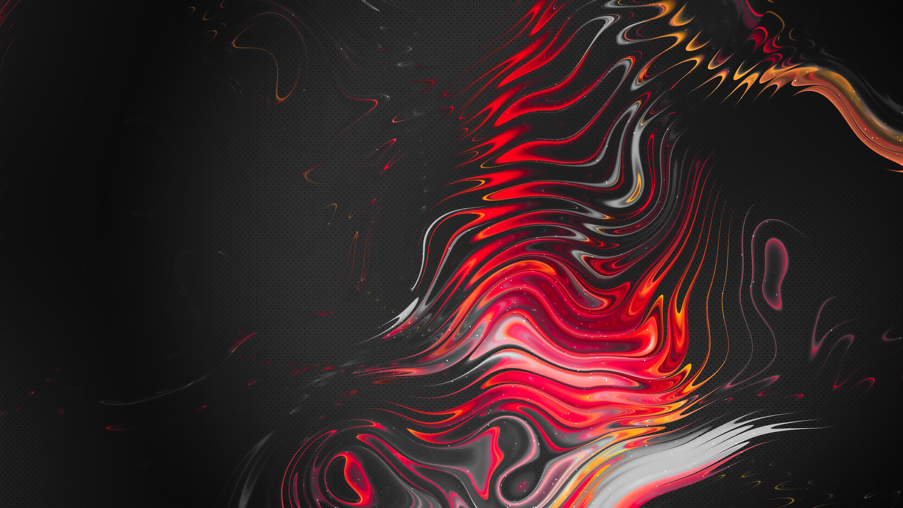 Abstract digital art with red and white lines HD Wallpaper