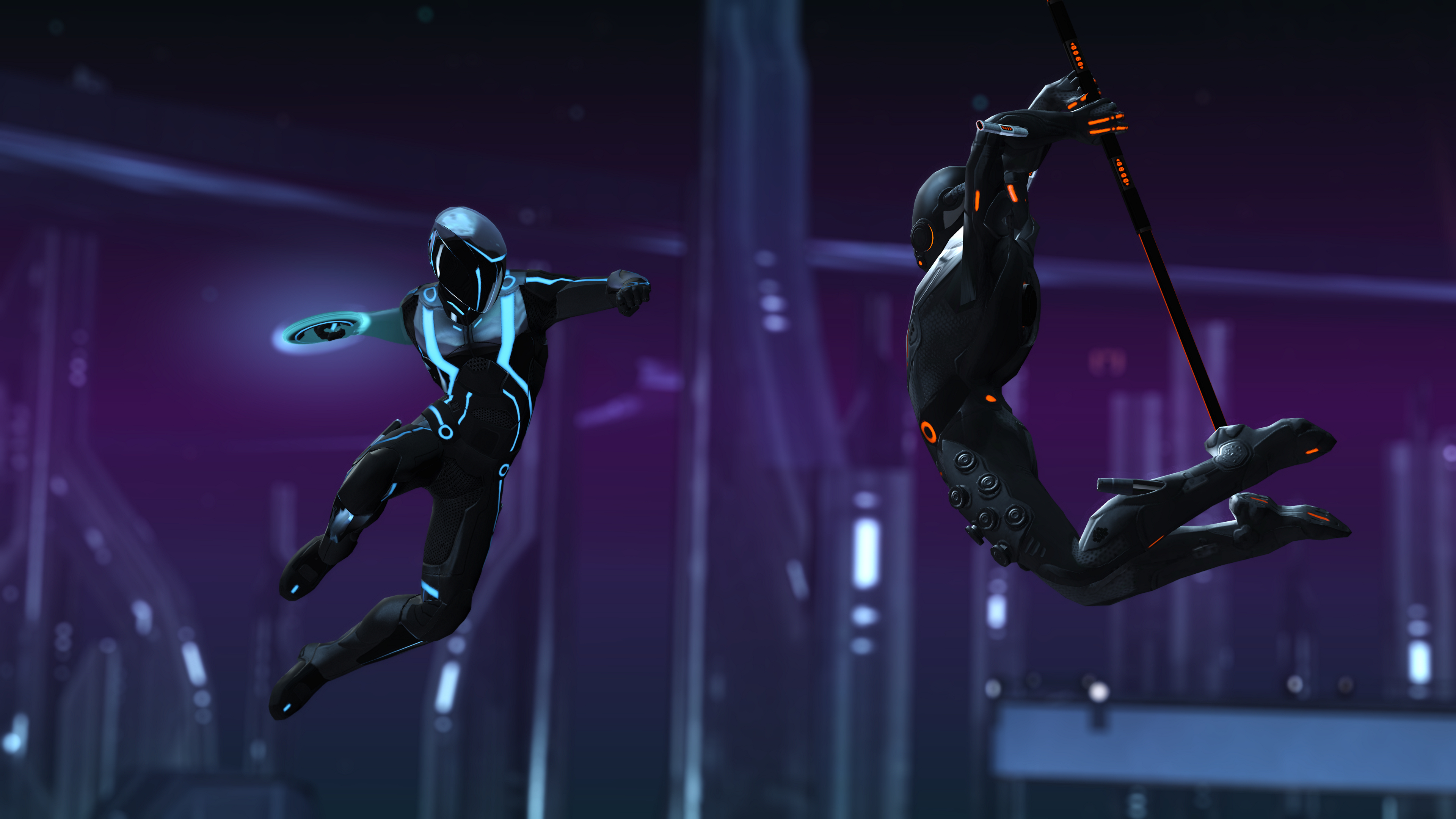 Tron Evolution characters fighting HD Wallpaper