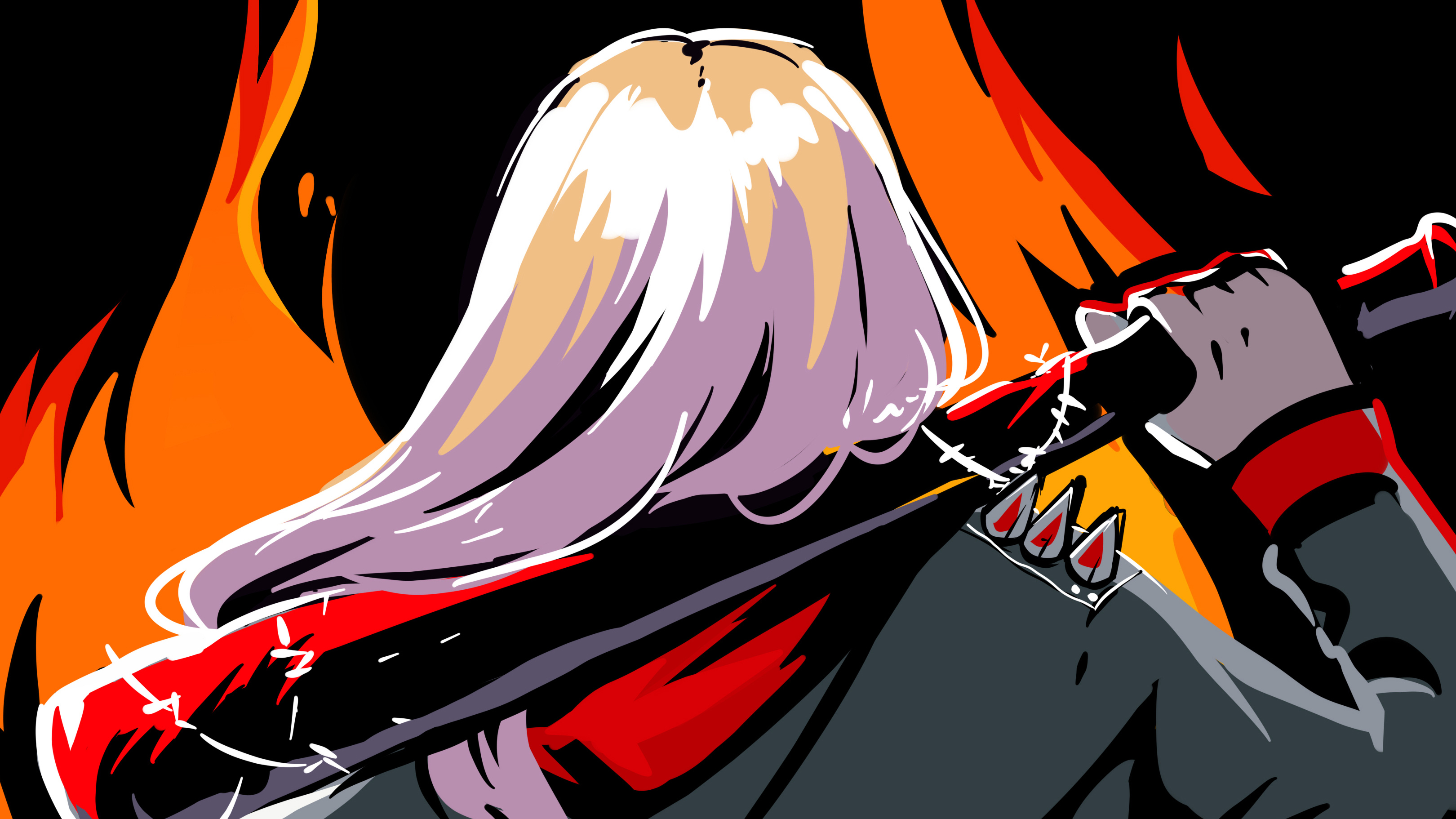 Artwork of a person with a baseball bat HD Wallpaper