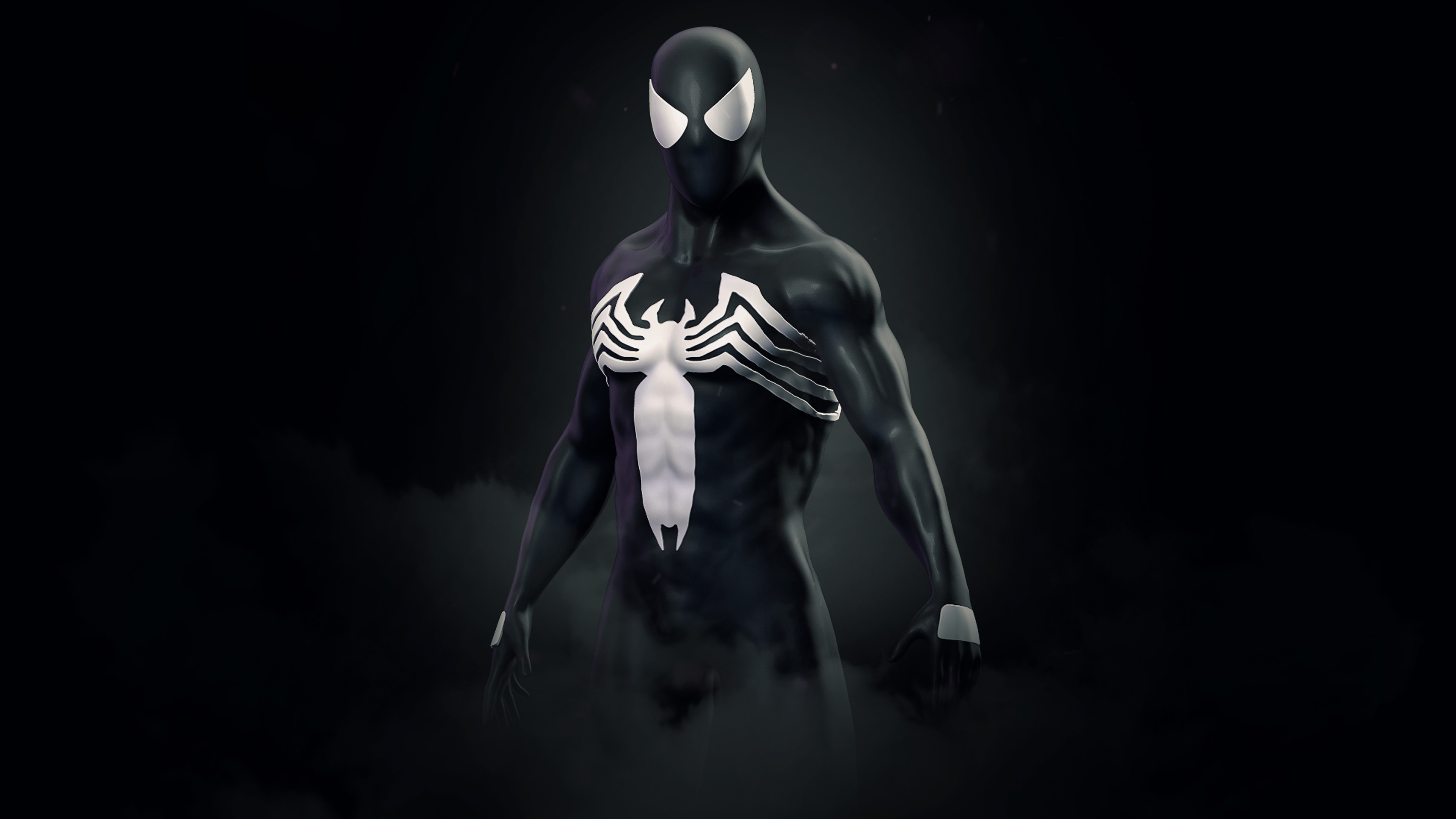 Black Spiderman from Marvel Comics 4K HD Wallpaper