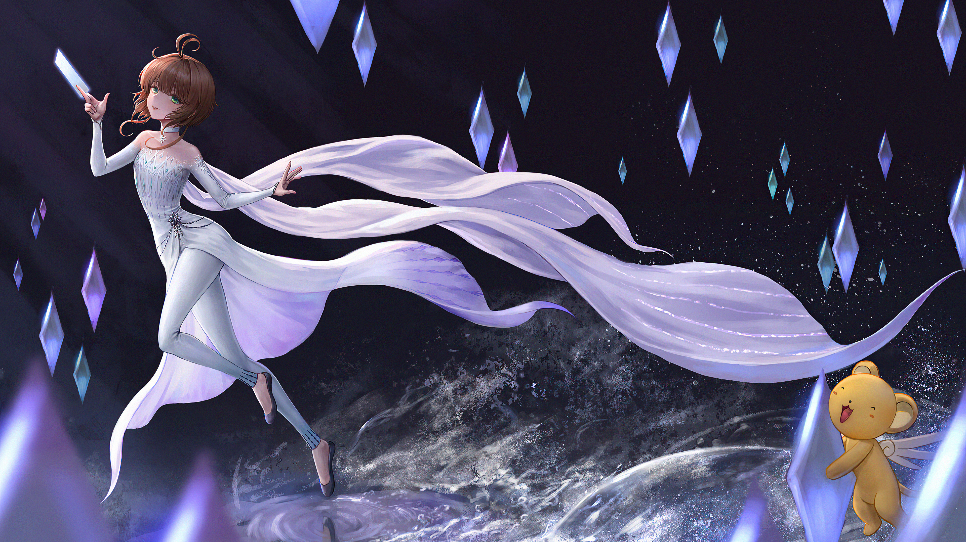 Elsa from Frozen 2 anime artwork HD Wallpaper