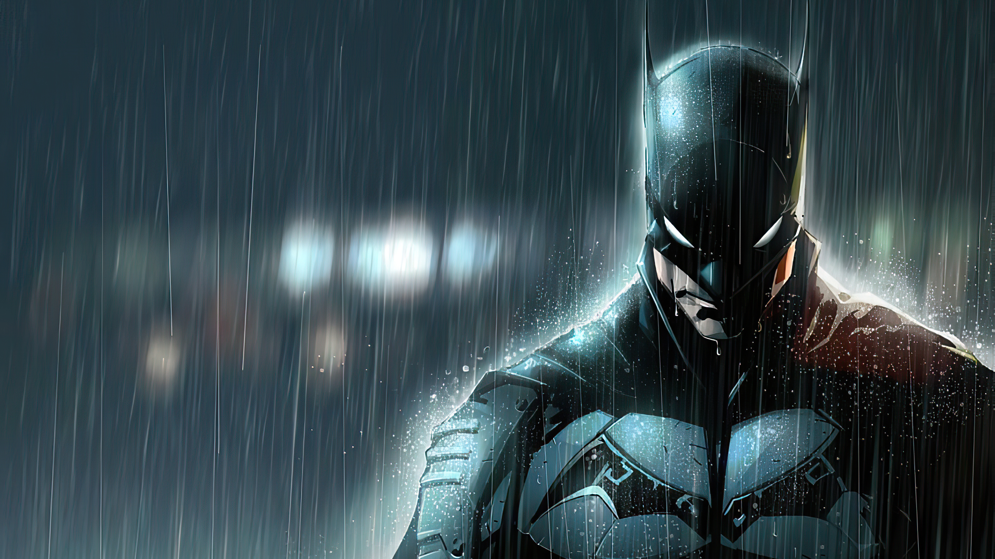 Batman in the Rain 4K HD Wallpaper