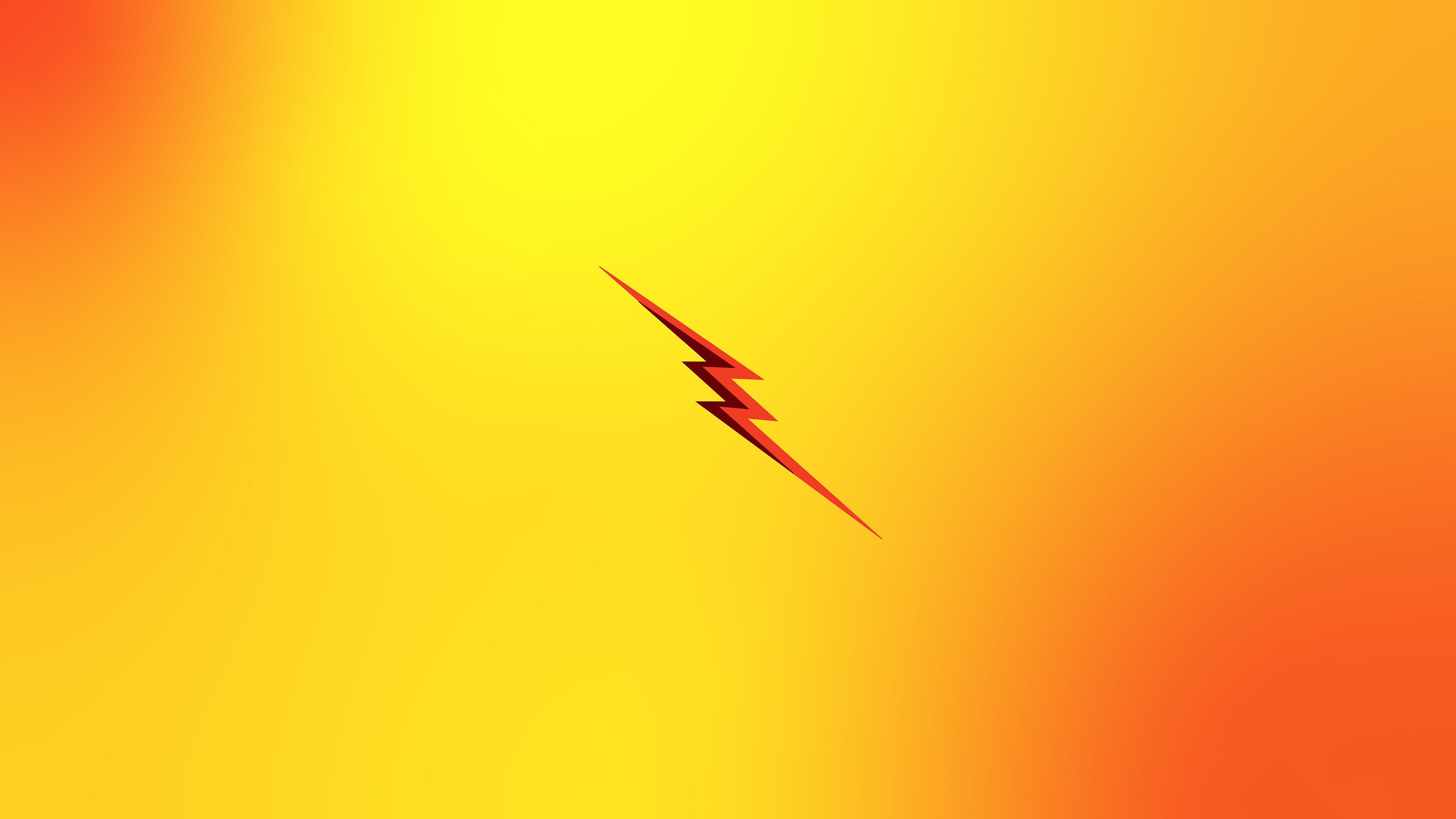Minimalist Flash Lightning Bolt 4K HD Wallpaper