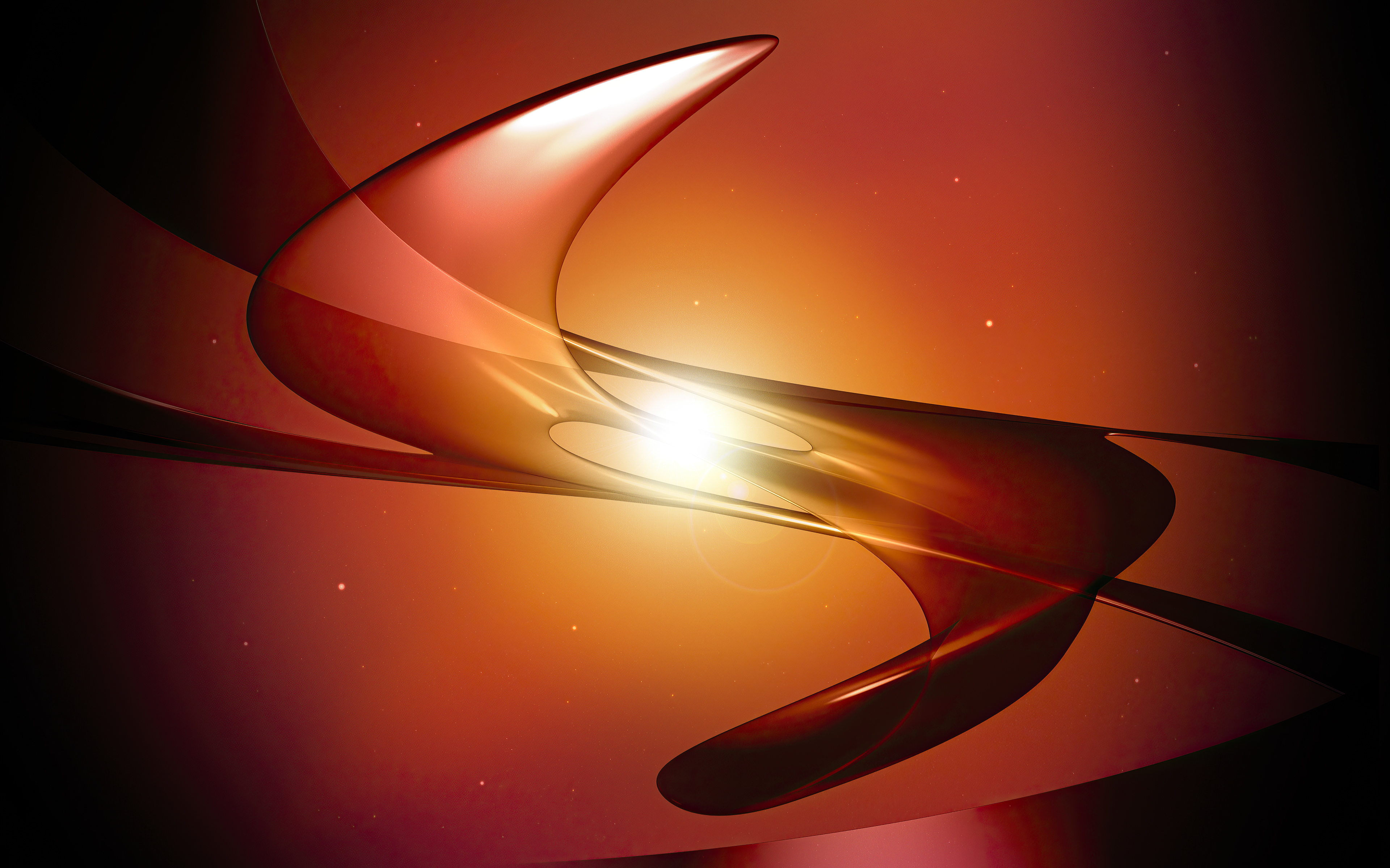 Abstract digital artwork with orange and black hues HD Wallpaper