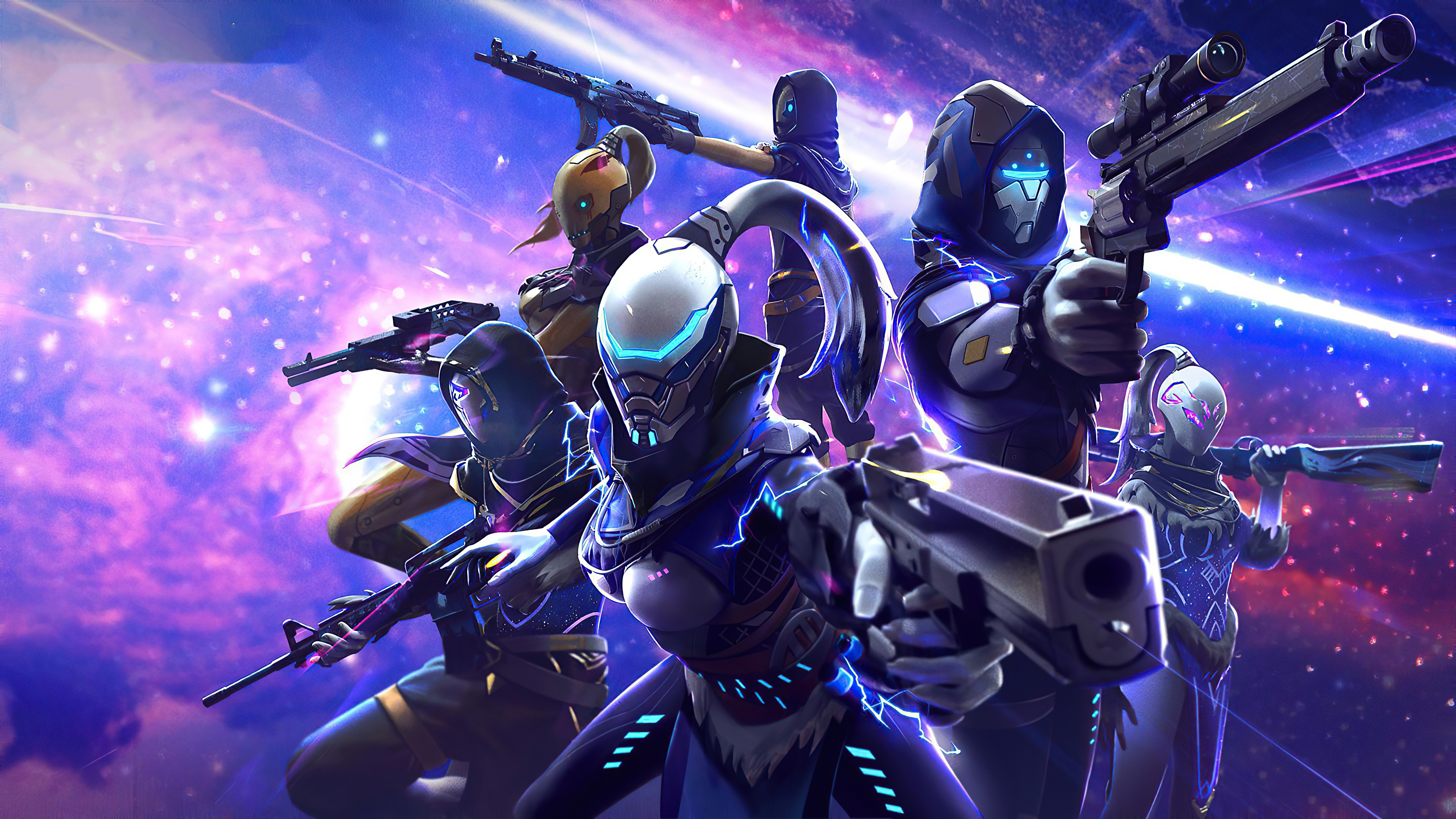 Garena Free Fire Characters in Space HD Wallpaper