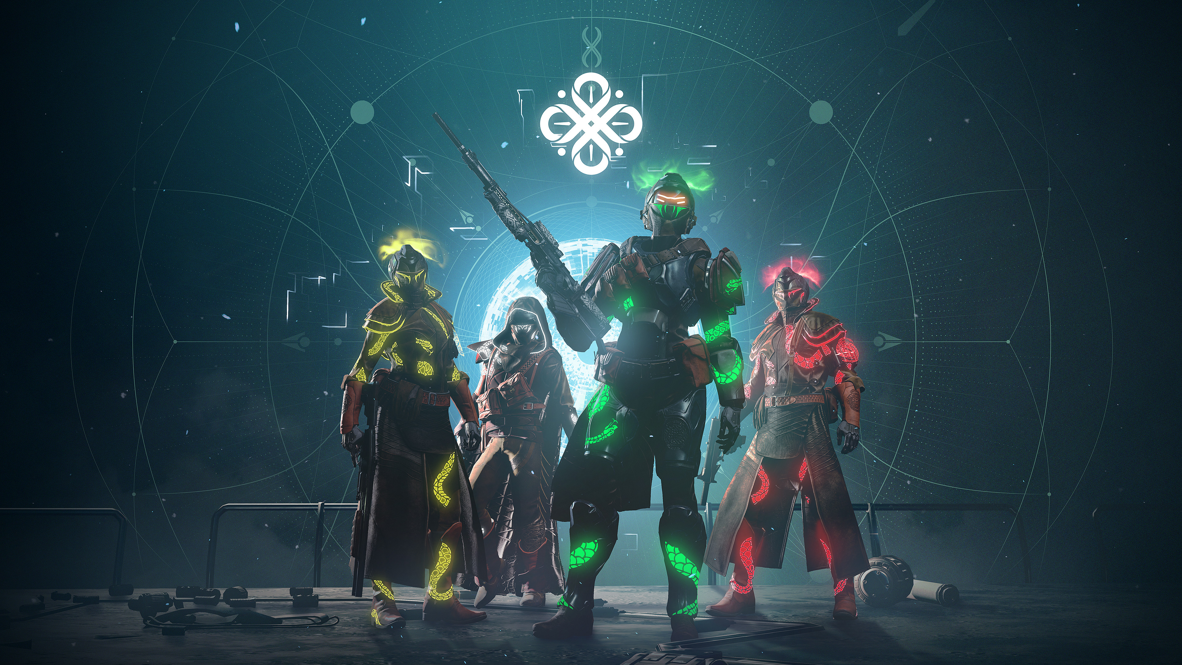 Guardians from Destiny 2 in glowing armor HD Wallpaper