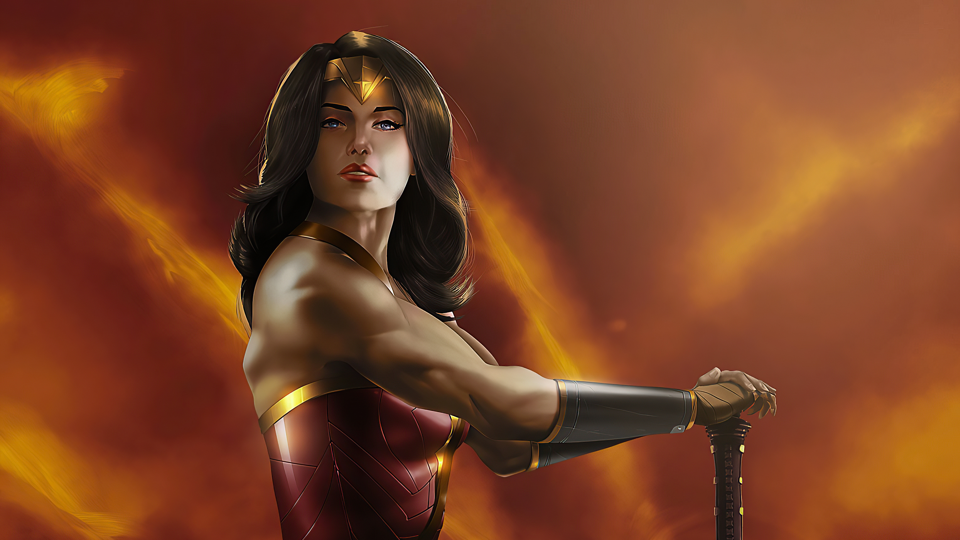 Wonder Woman artwork 4K HD Wallpaper