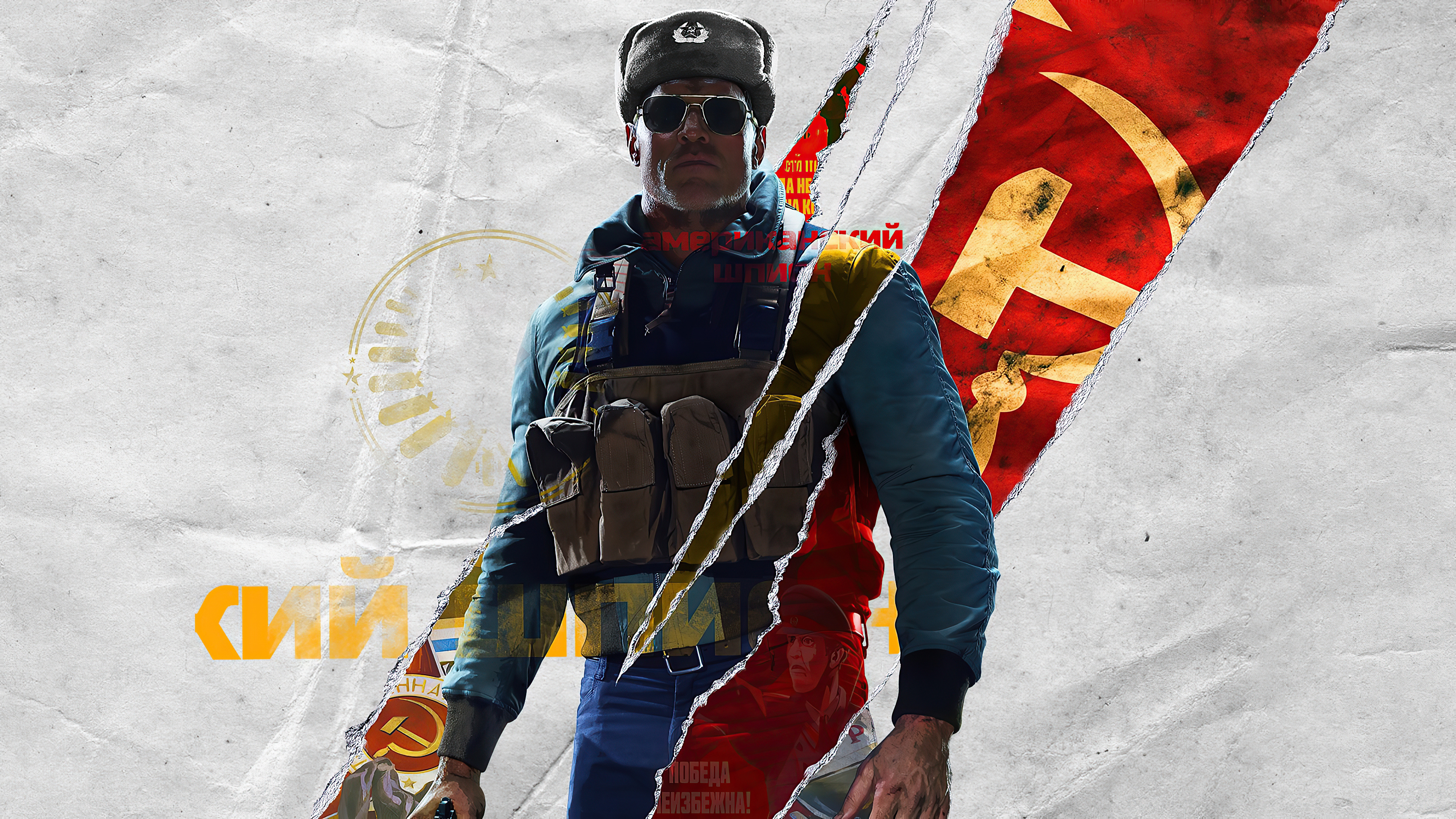Man in Russian hat and sunglasses from Call of Duty HD Wallpaper