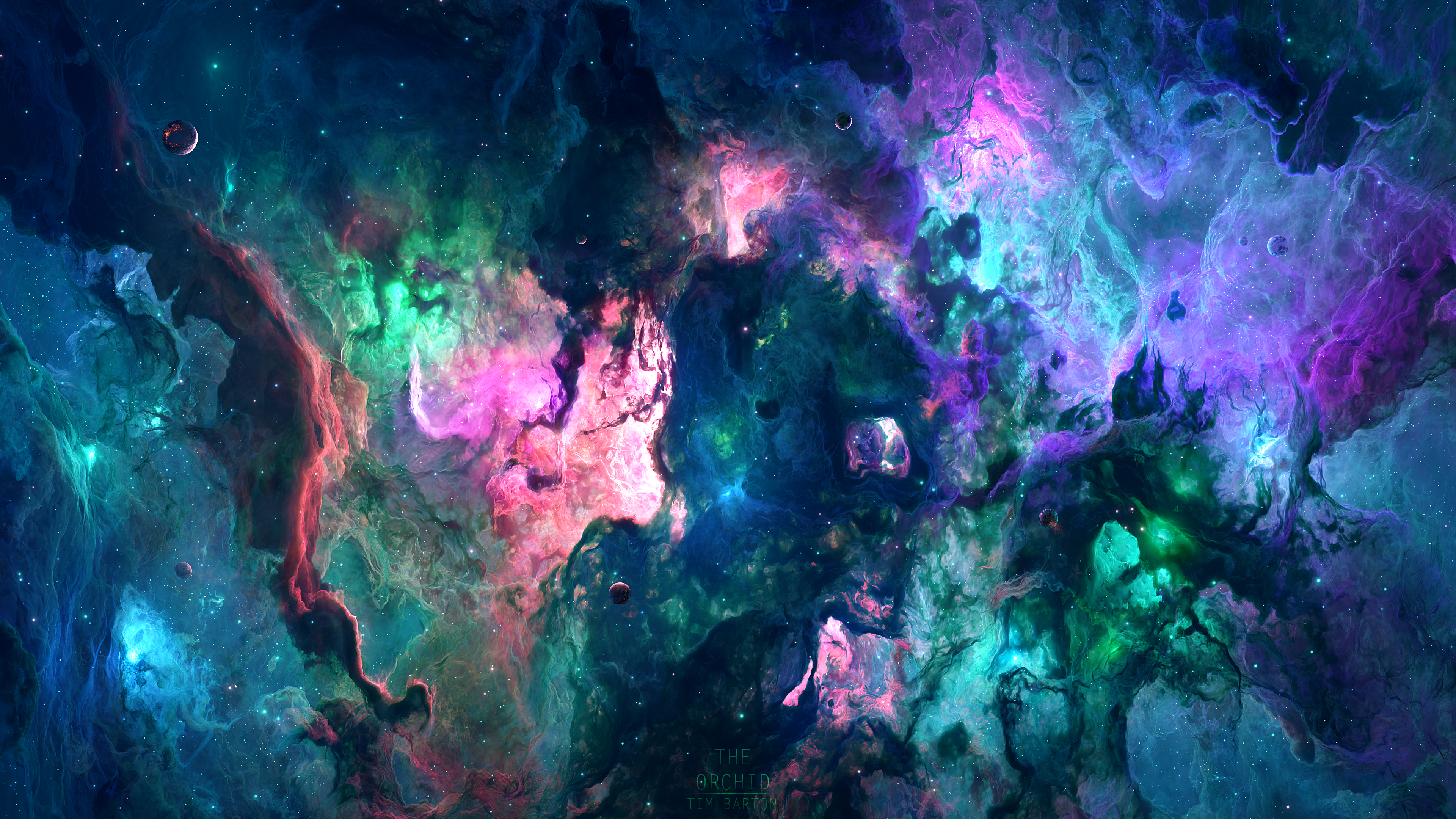 Digital space nebula artwork 4K HD Wallpaper