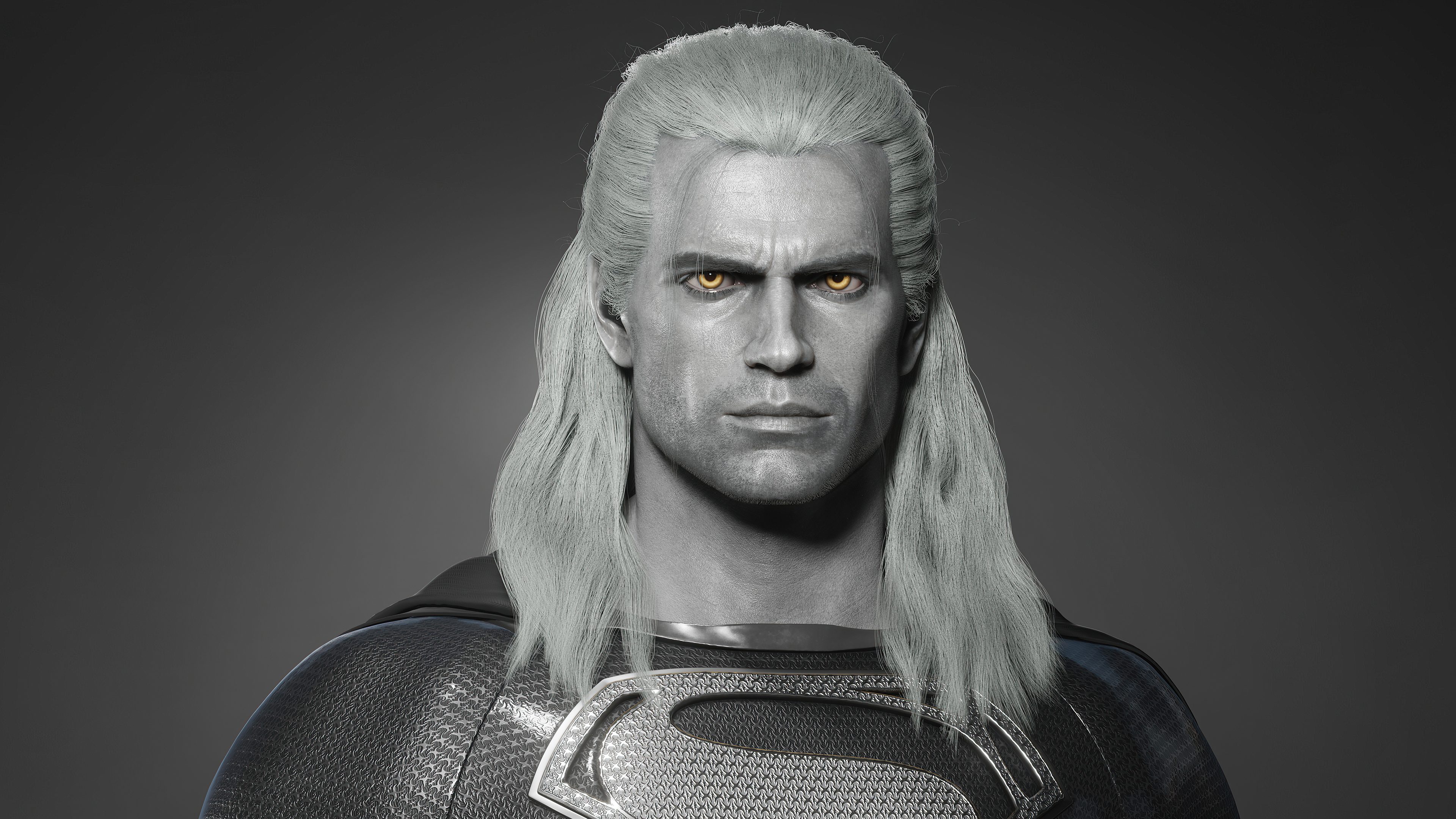 Superman from The Witcher 3 fan art HD Wallpaper