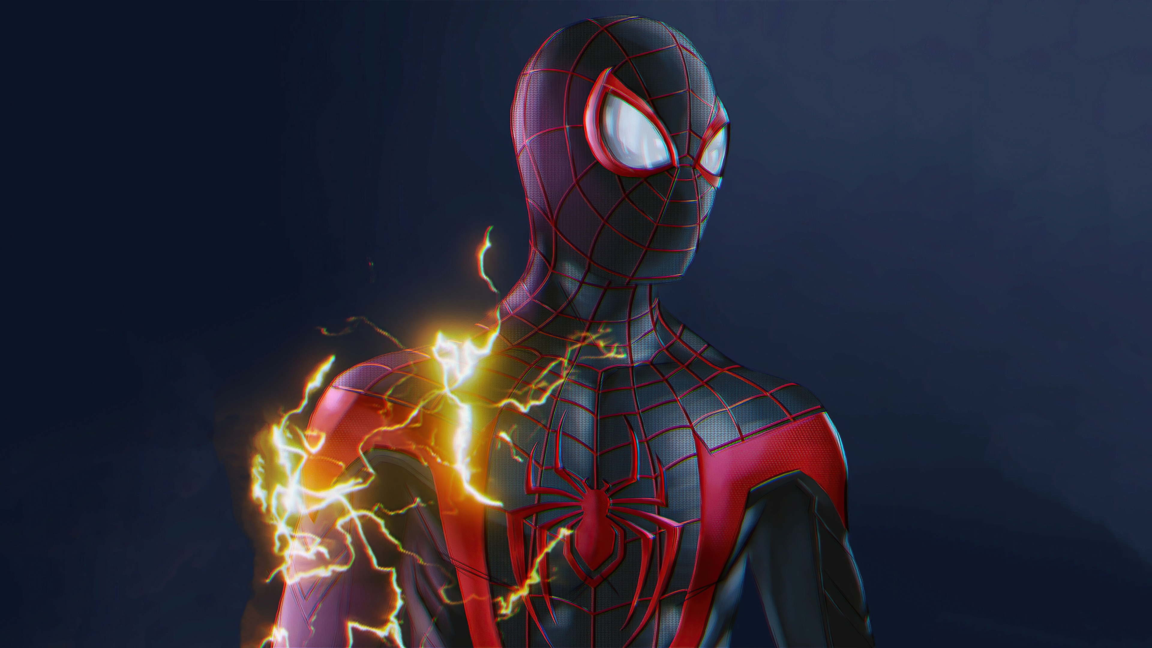 Miles Morales Spider-Man with Venom Blast HD Wallpaper