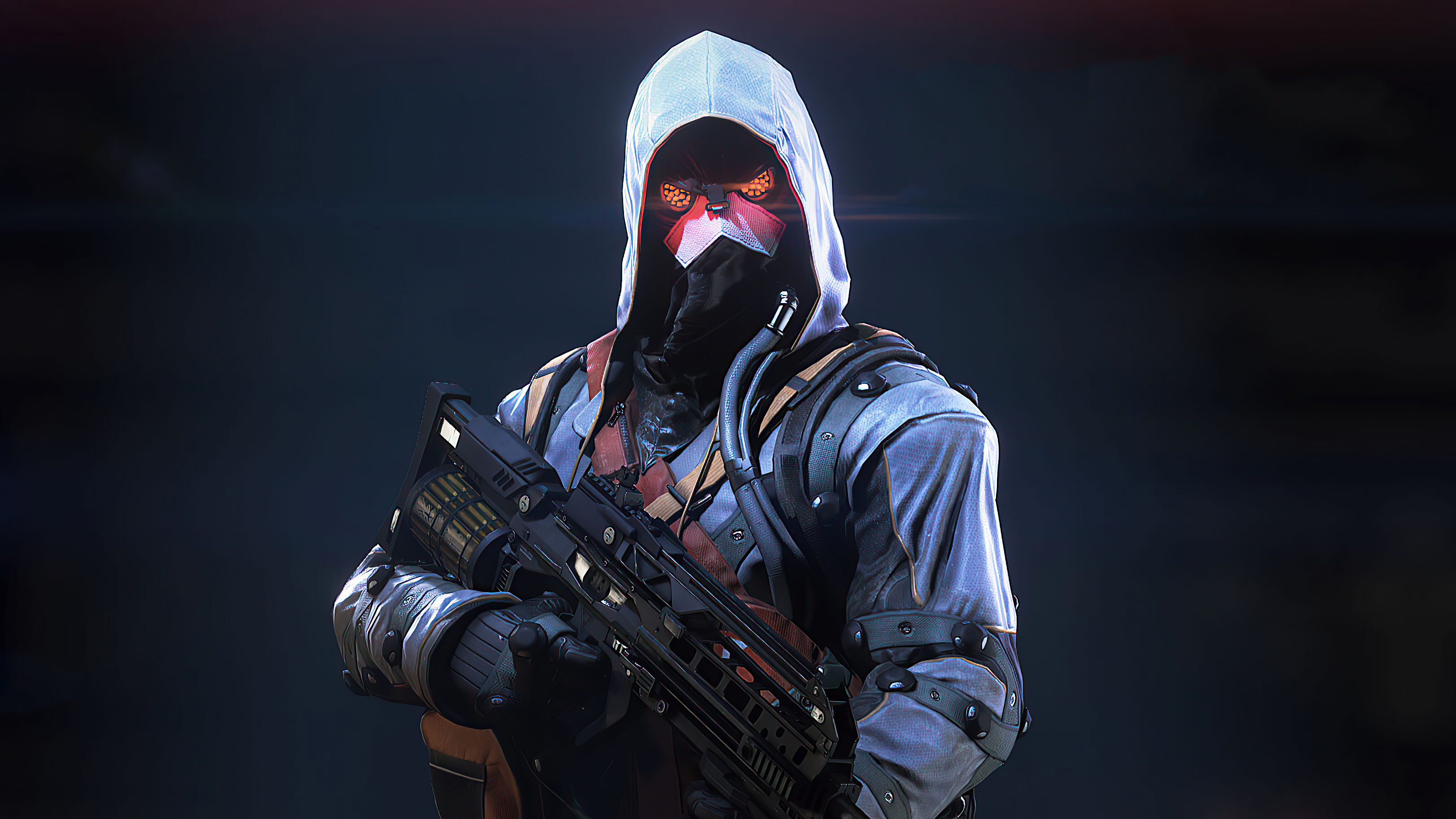 Character with mask and gun HD Wallpaper