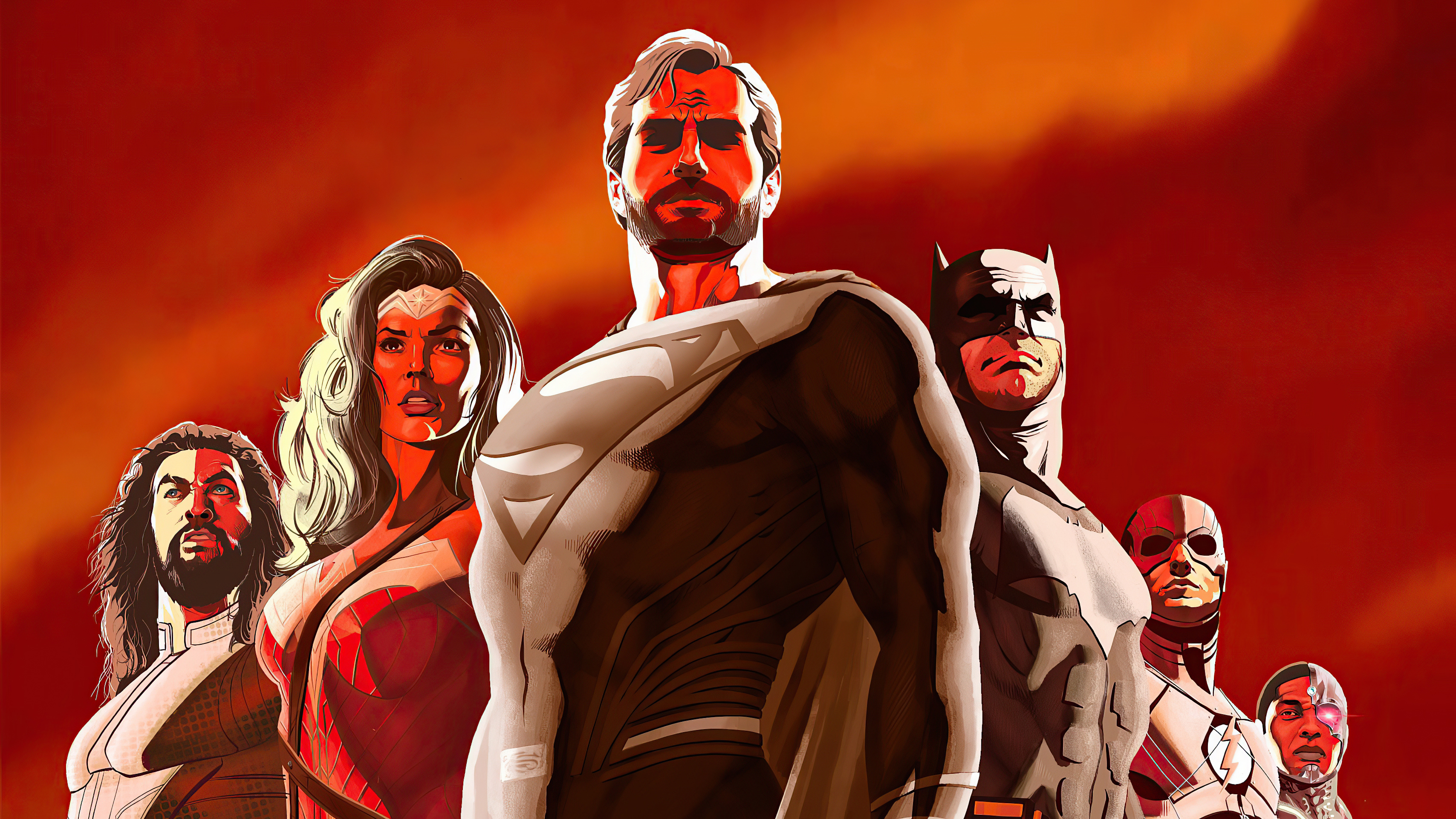 Justice League artwork 4K HD Wallpaper