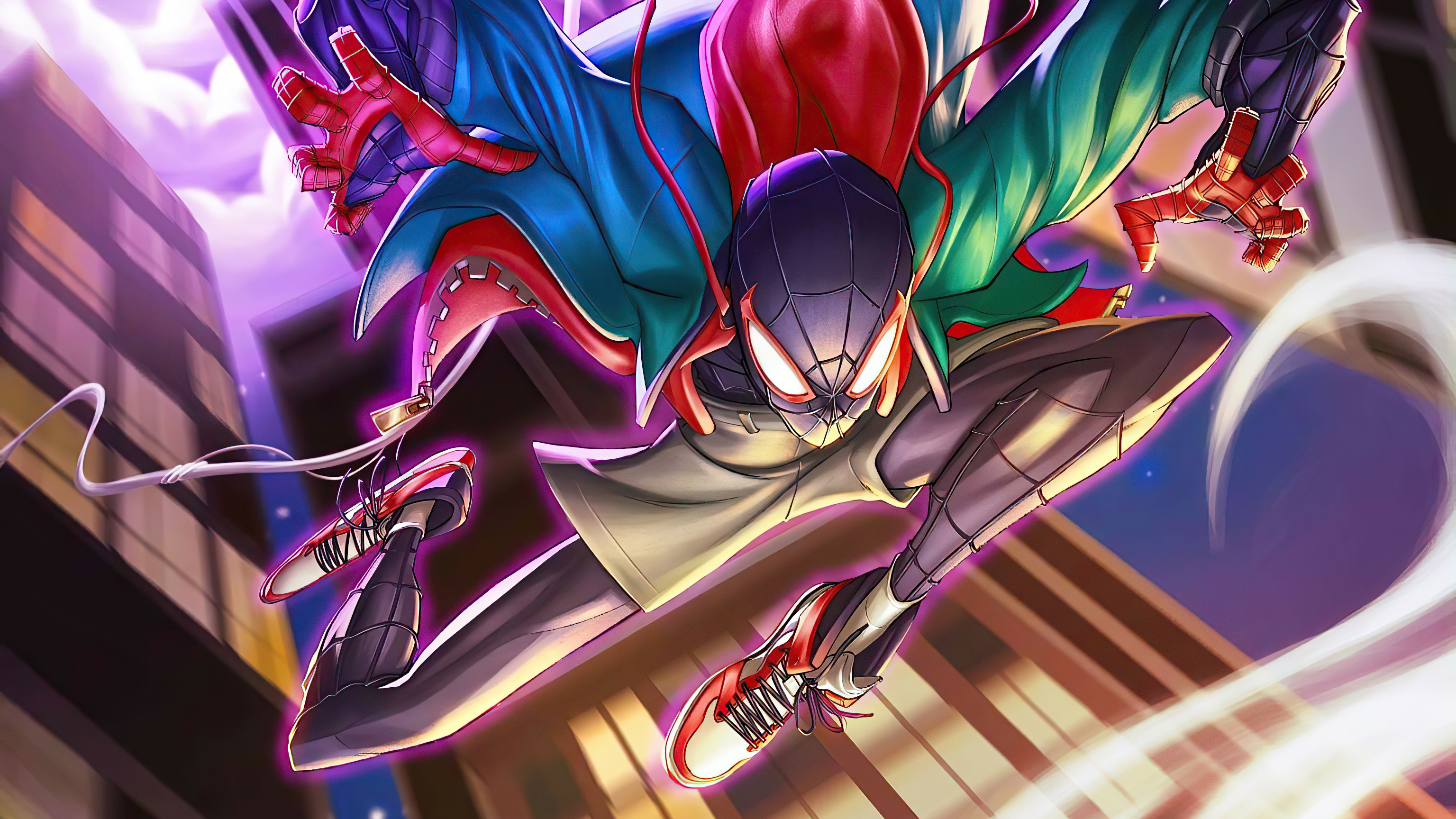 Miles Morales Spider-Man artwork HD Wallpaper