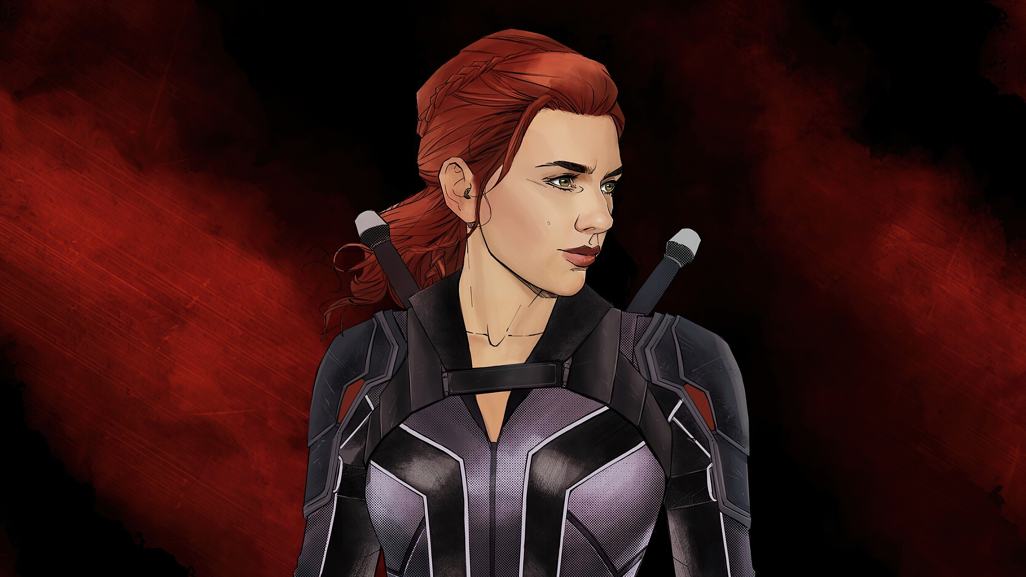 Black Widow from Marvel artwork HD Wallpaper