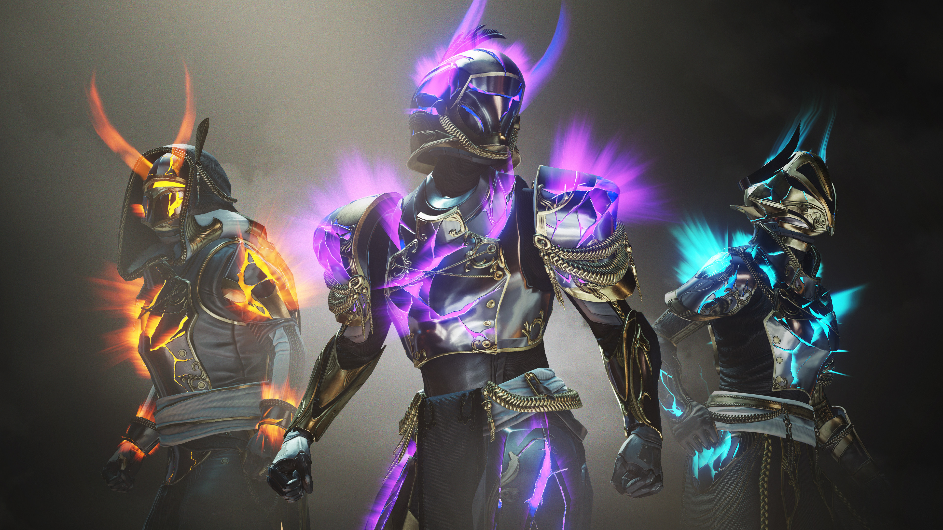 Destiny 2 characters with glowing armor HD Wallpaper