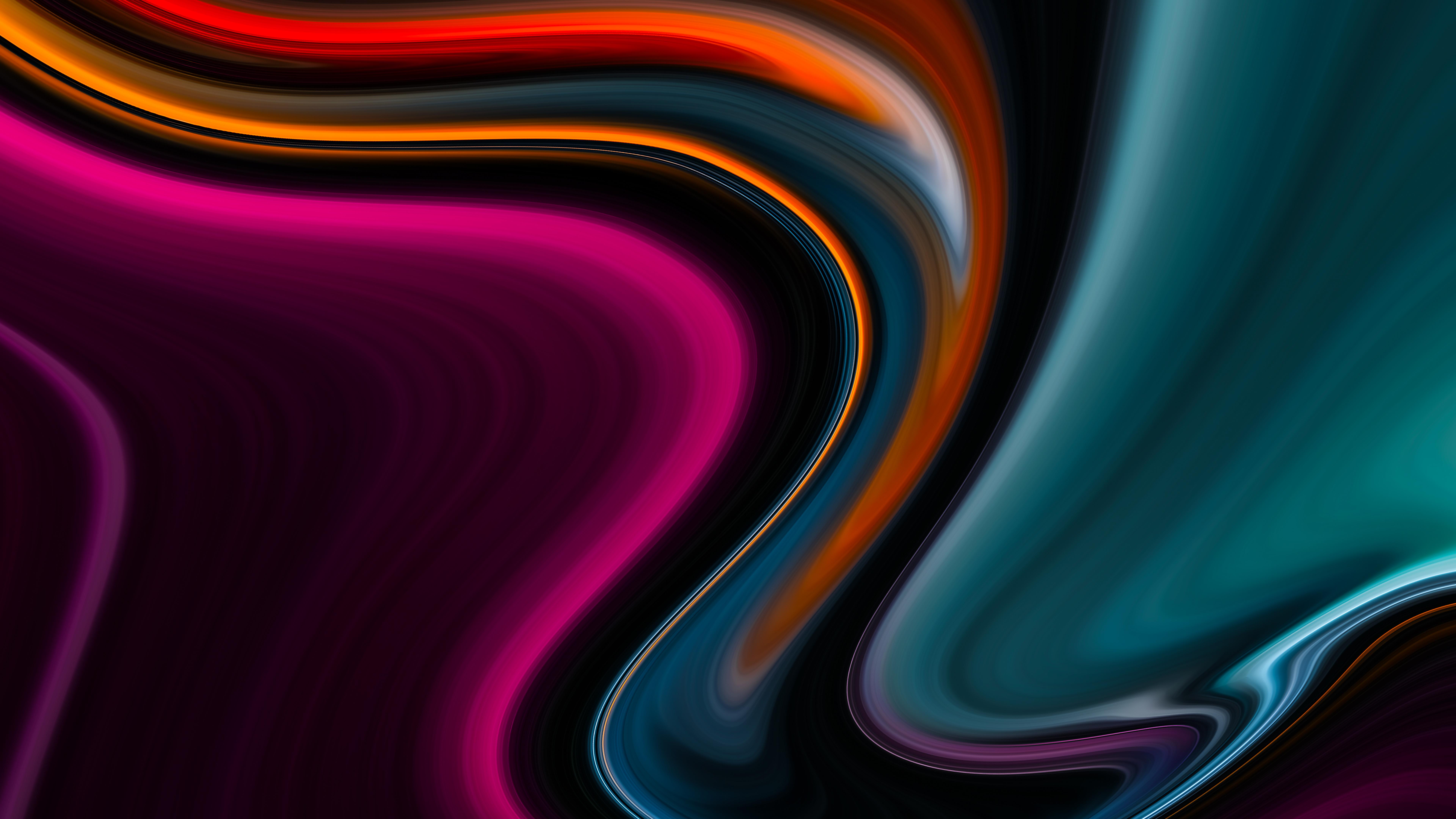 Abstract digital art with flowing colors HD Wallpaper