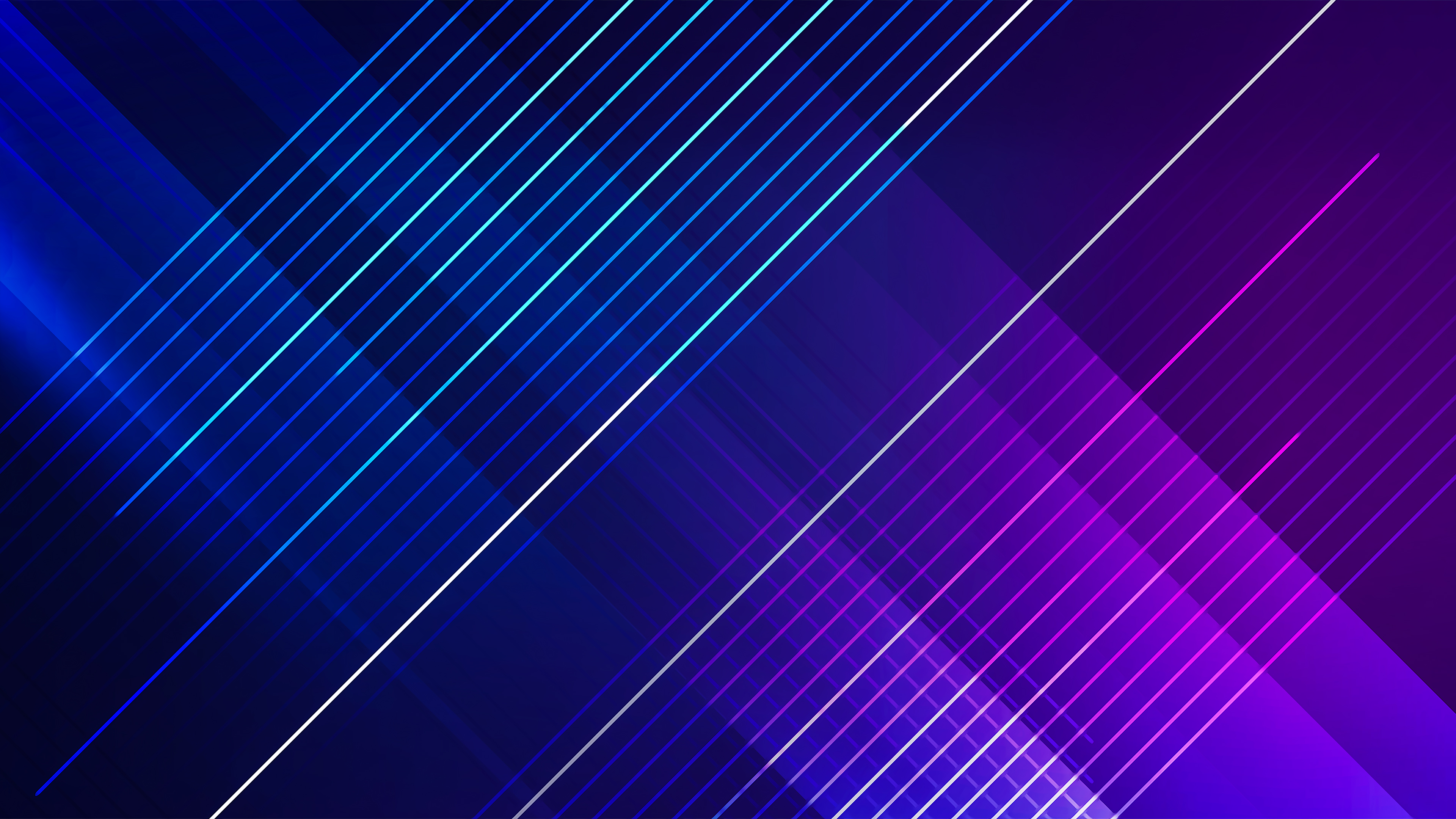 Abstract digital art with blue and purple lines HD Wallpaper