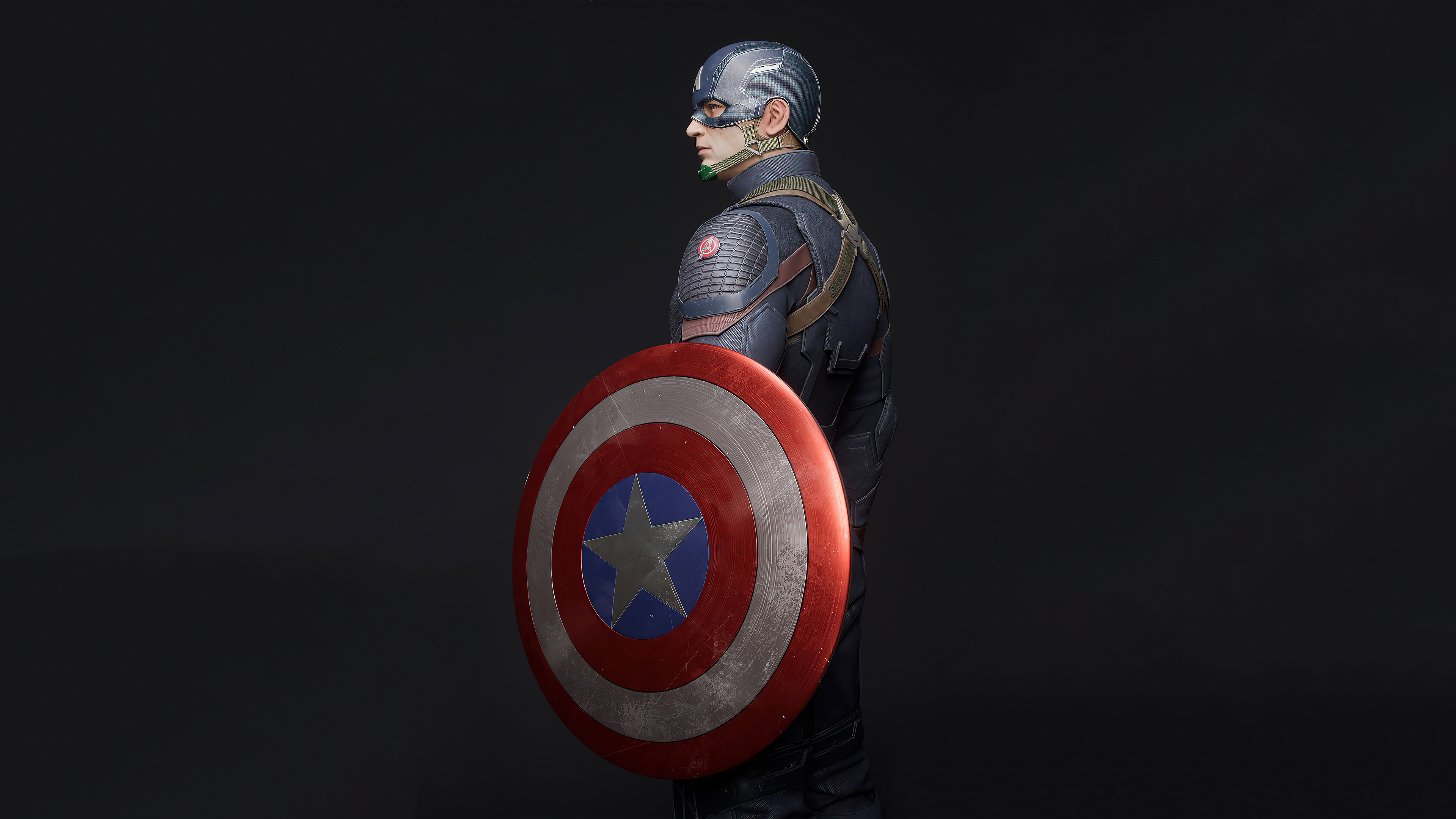 Captain America with Shield HD Wallpaper
