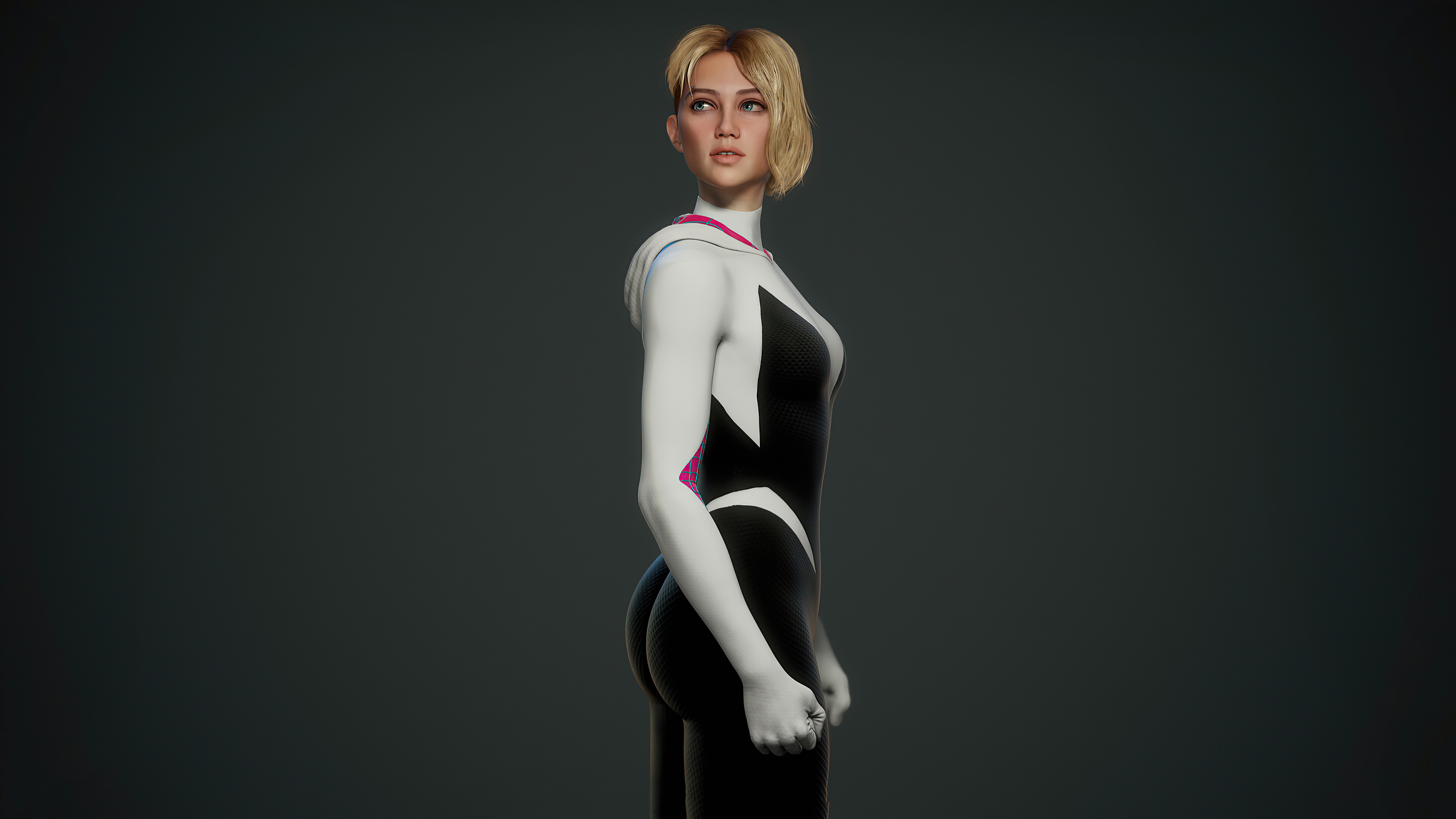 Gwen Stacy from Spider-Verse artwork HD Wallpaper