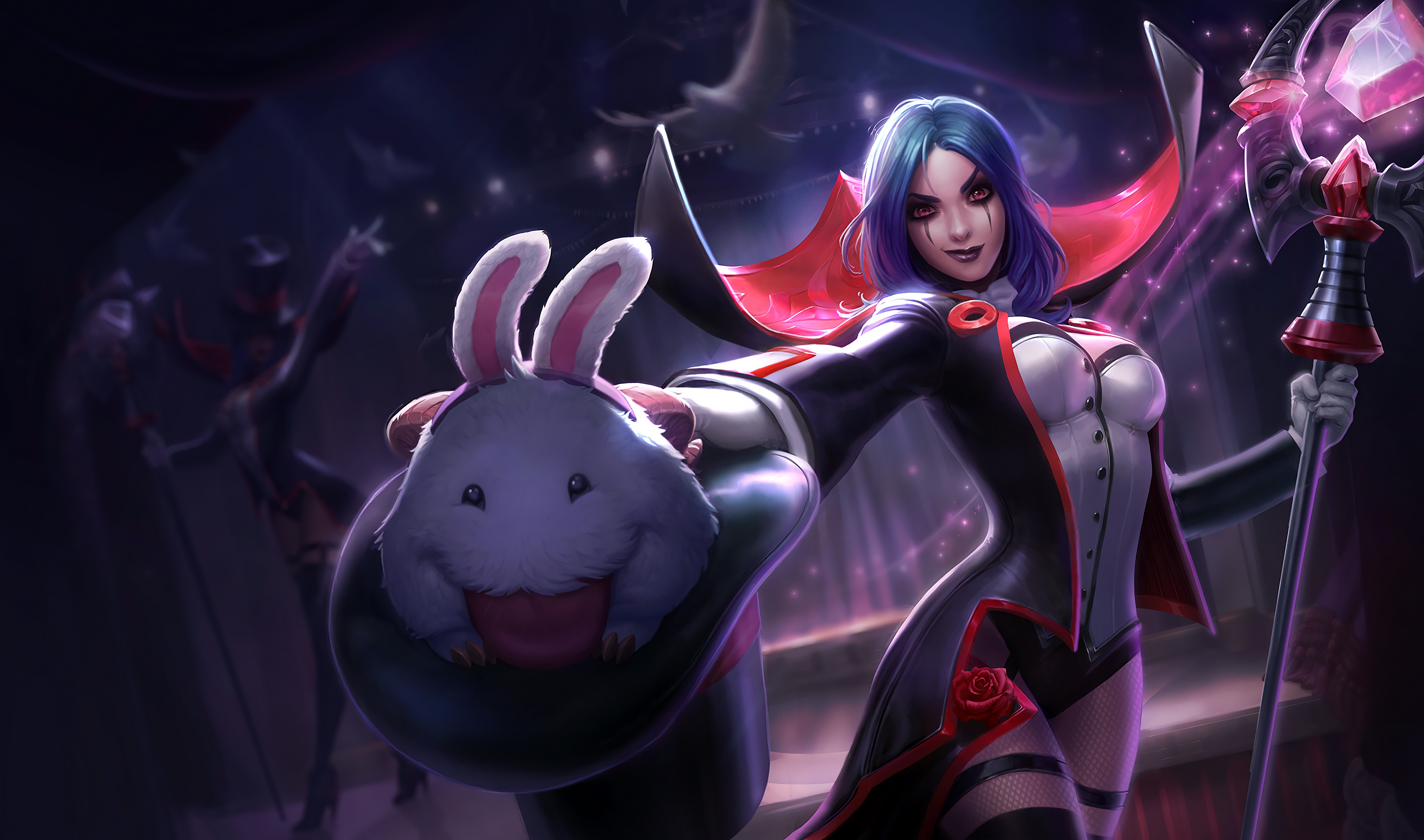 Jinx from League of Legends with Poro HD Wallpaper