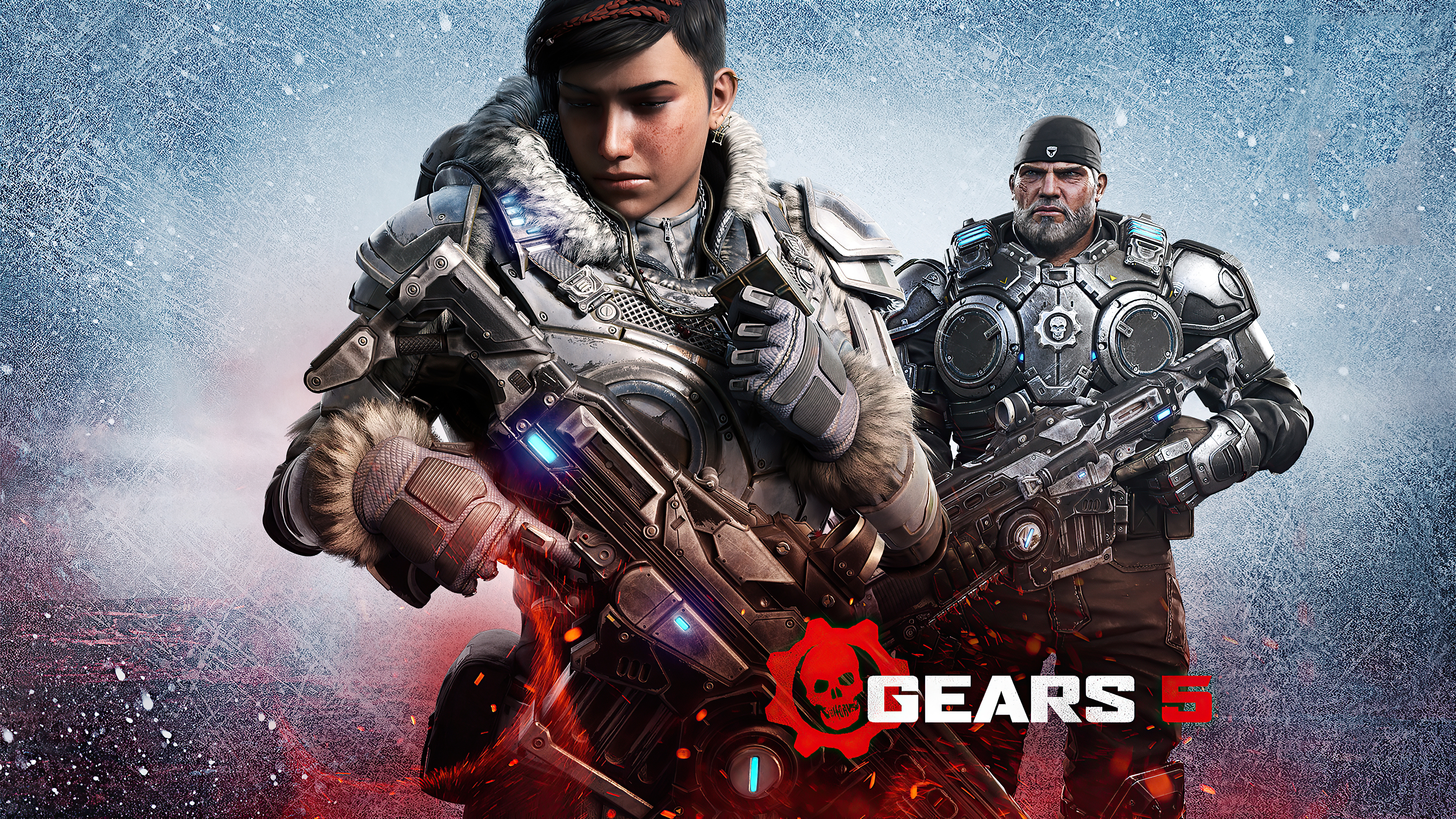 Kait Diaz and Marcus Fenix from Gears 5 HD Wallpaper