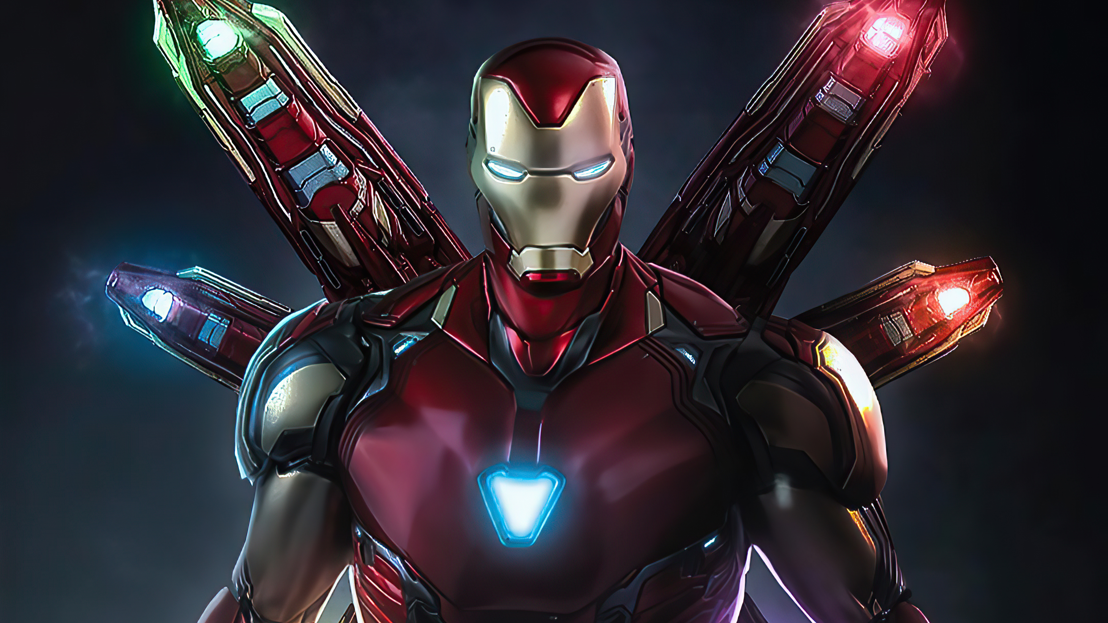 Iron Man in his suit with wings HD Wallpaper