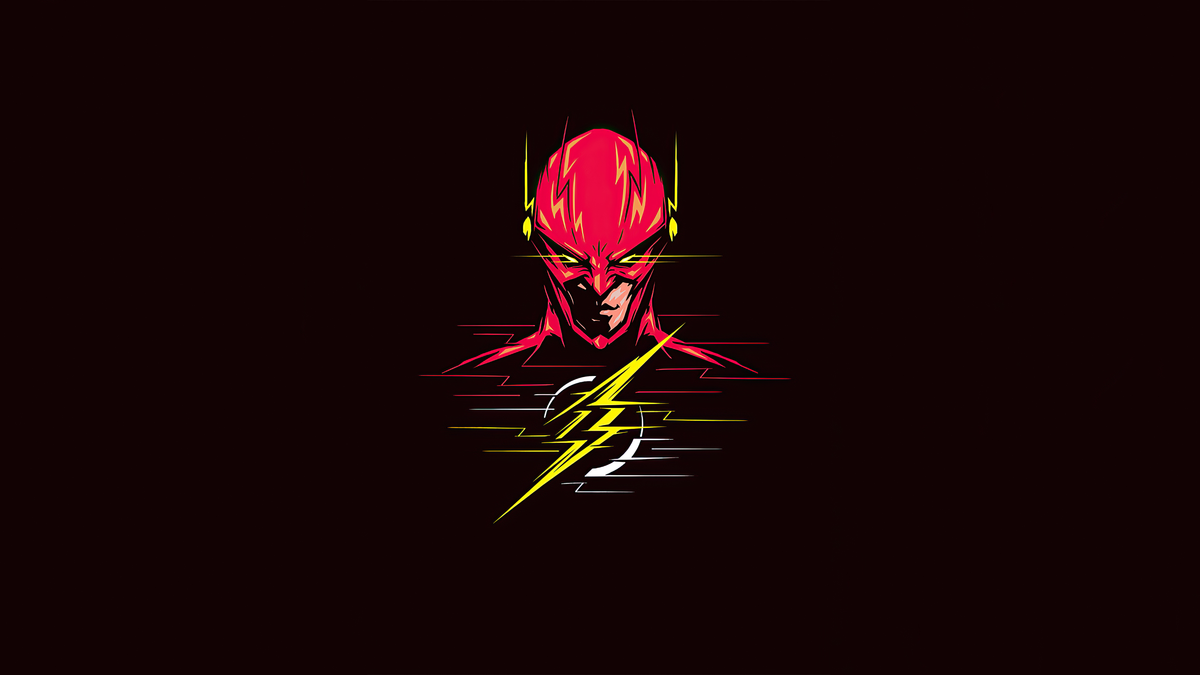 The Flash from DC Comics minimalist artwork HD Wallpaper