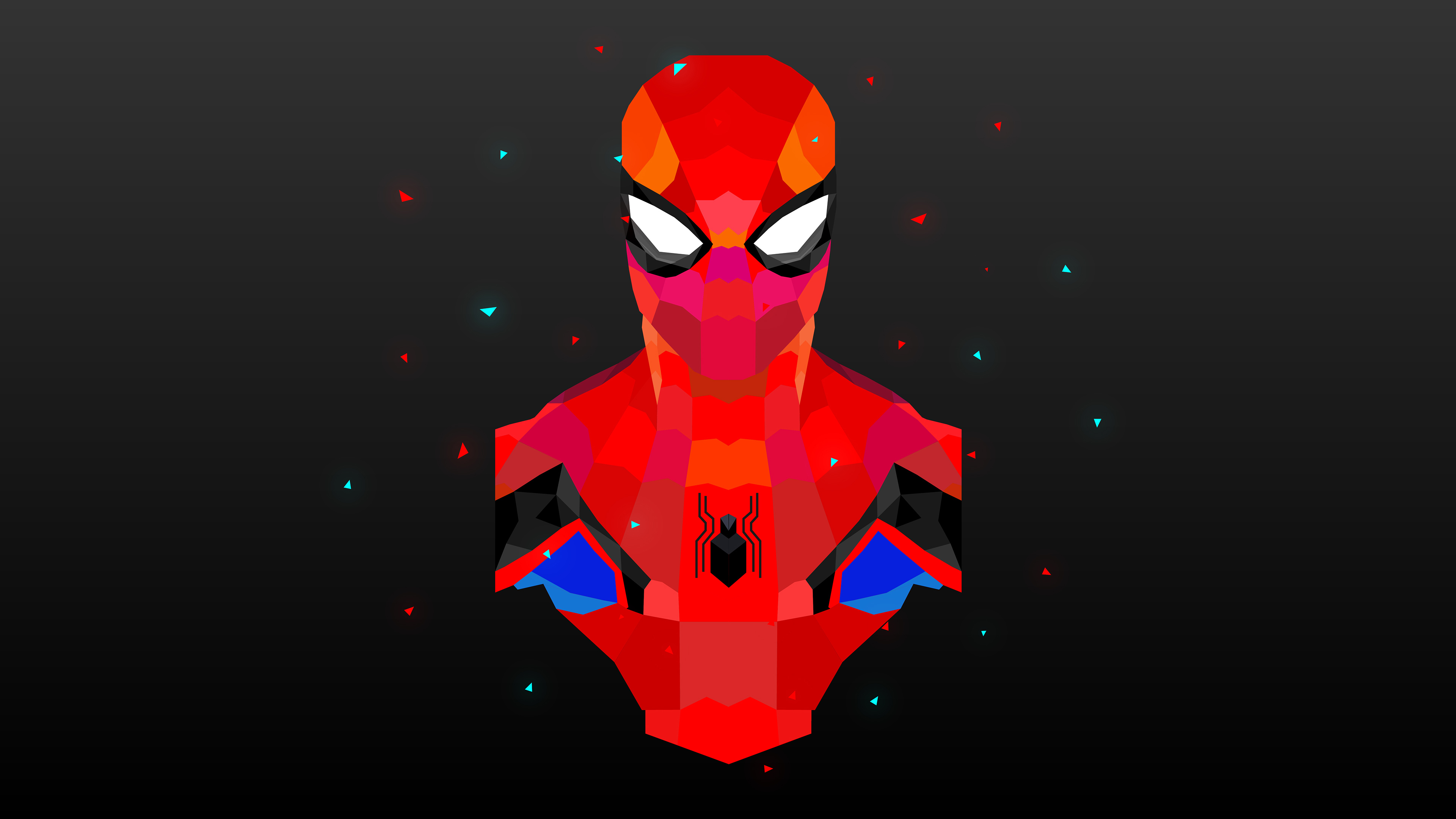 Spiderman low poly artwork 4K HD Wallpaper